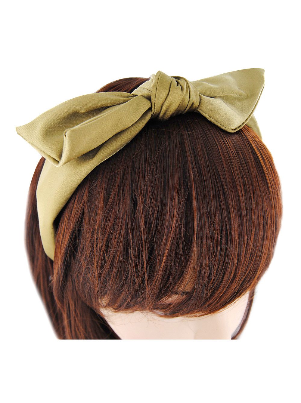 axy Haarreif Haarreif mit Schleife aus Satin, Damen Design Haarreif mit Unterschiedliche Enden