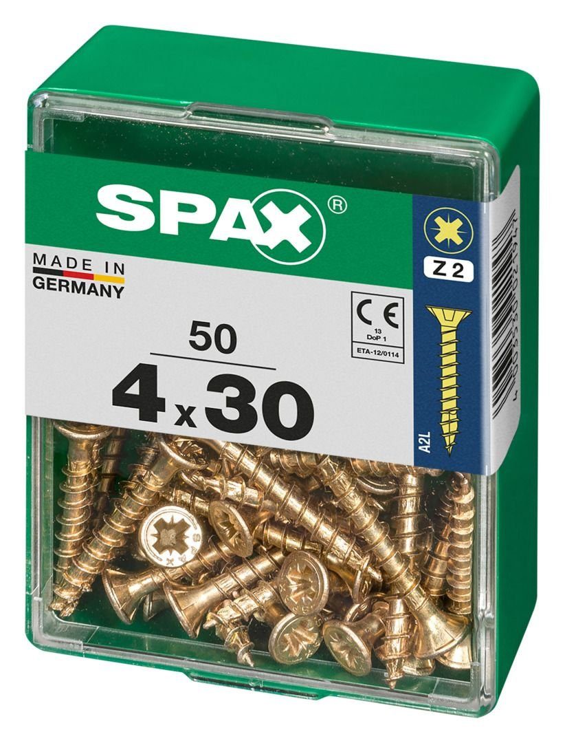 SPAX x Spax 2 30 Holzbauschraube Universalschrauben PZ mm - Stk. 50 4.0