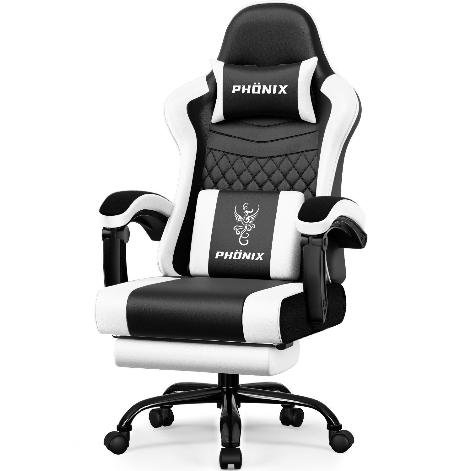 Adormii Gaming-Stuhl Gaming Stuhl ergonomisch Gaming Chair Bürostuhl verstellbare (Gaming Stuhl mit verstellbaren Lendenkissen, Armlehne und Kopfstütze, Gamer Stuhl Bequeme Sitzkissen), gepolsterter Gaming-Stuhl, bis 150 kg Belastbarkeit