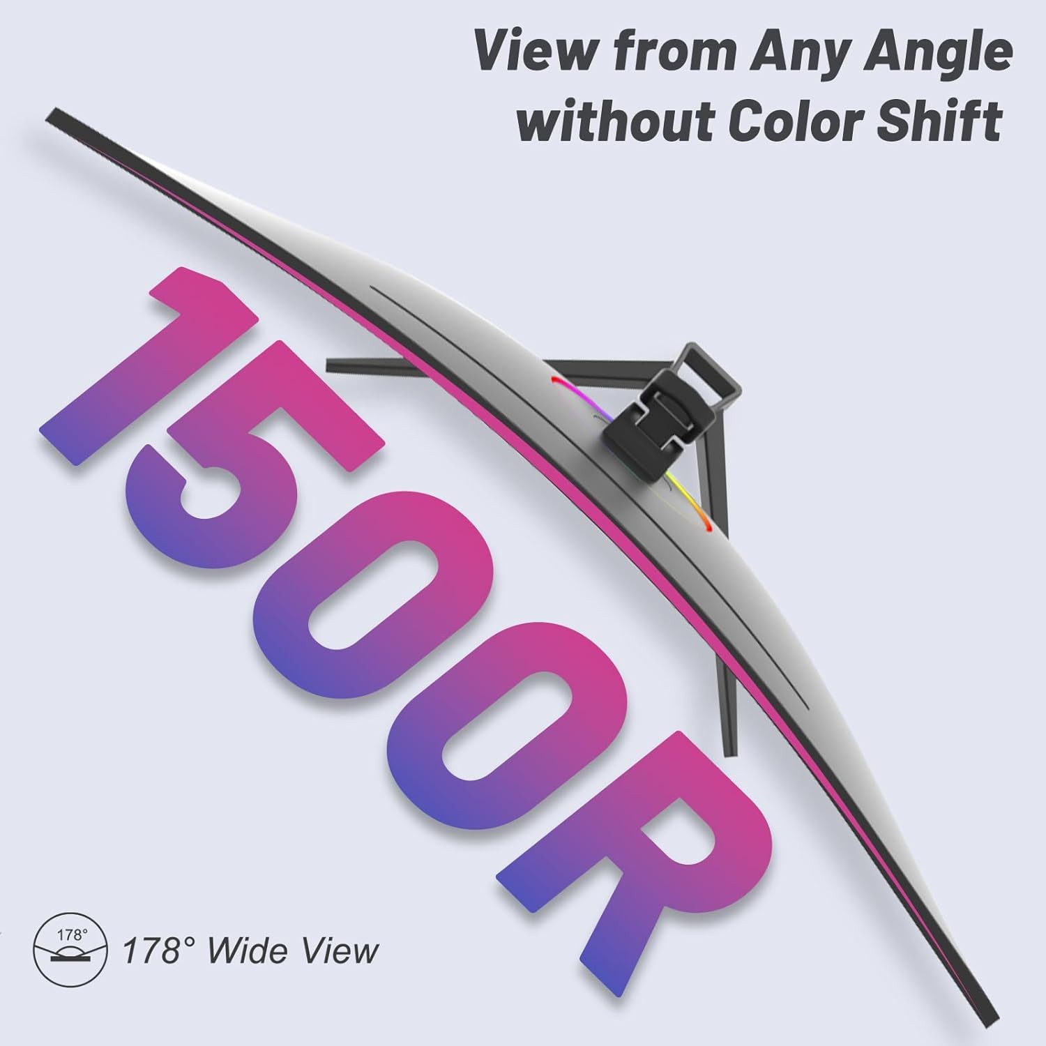 LXZ 34 Zoll Curved Monitor, 1500R, 165 Hz, UWQHD 4K, Neigbar Gaming-Monitor (86 cm/34 ", 3440 x 1440 px, UWQHD, 1 ms Reaktionszeit, 165 Hz, LED, DP/HDMI, 127% sRGB, PIP (Bild-in-Bild) / PBP (Bild-neben-Bild)