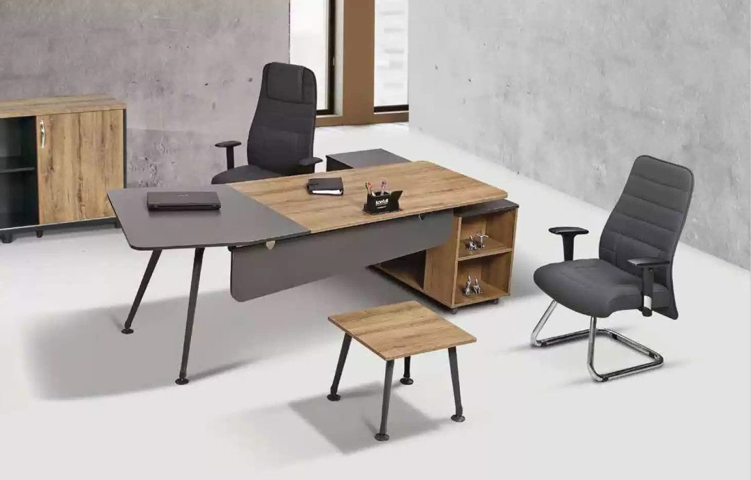 Büromöbel-Set Büroeckschreibtisch mit Schreibtischen und Chefschreibtisch