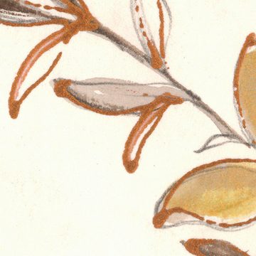 Komar Fototapete Vlies Fototapete - Vintage Chrysanthemum - Größe 200 x 250 cm, glatt, bedruckt, (Packung, 1 St)