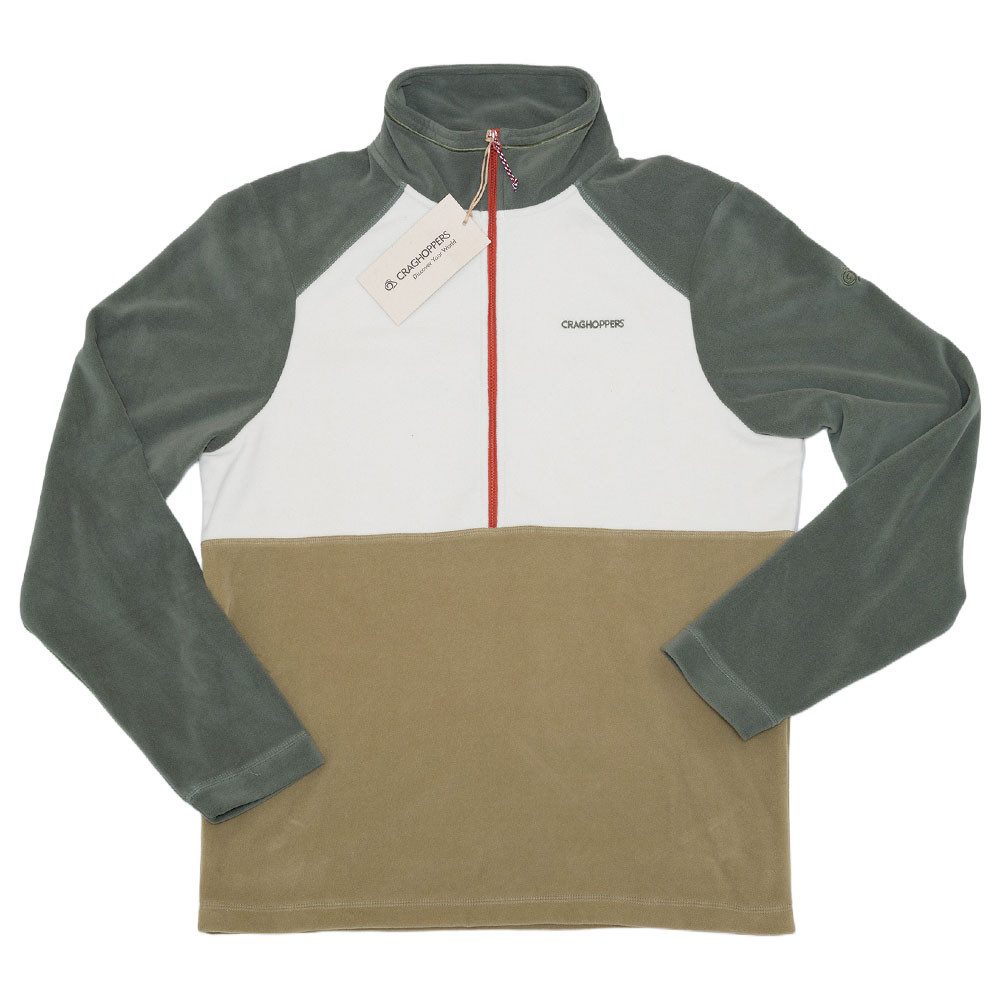 Craghoppers Trekkingjacke Craghoppers - COREY Herren Fleecejacke Half Zip Pullover, grün beige
