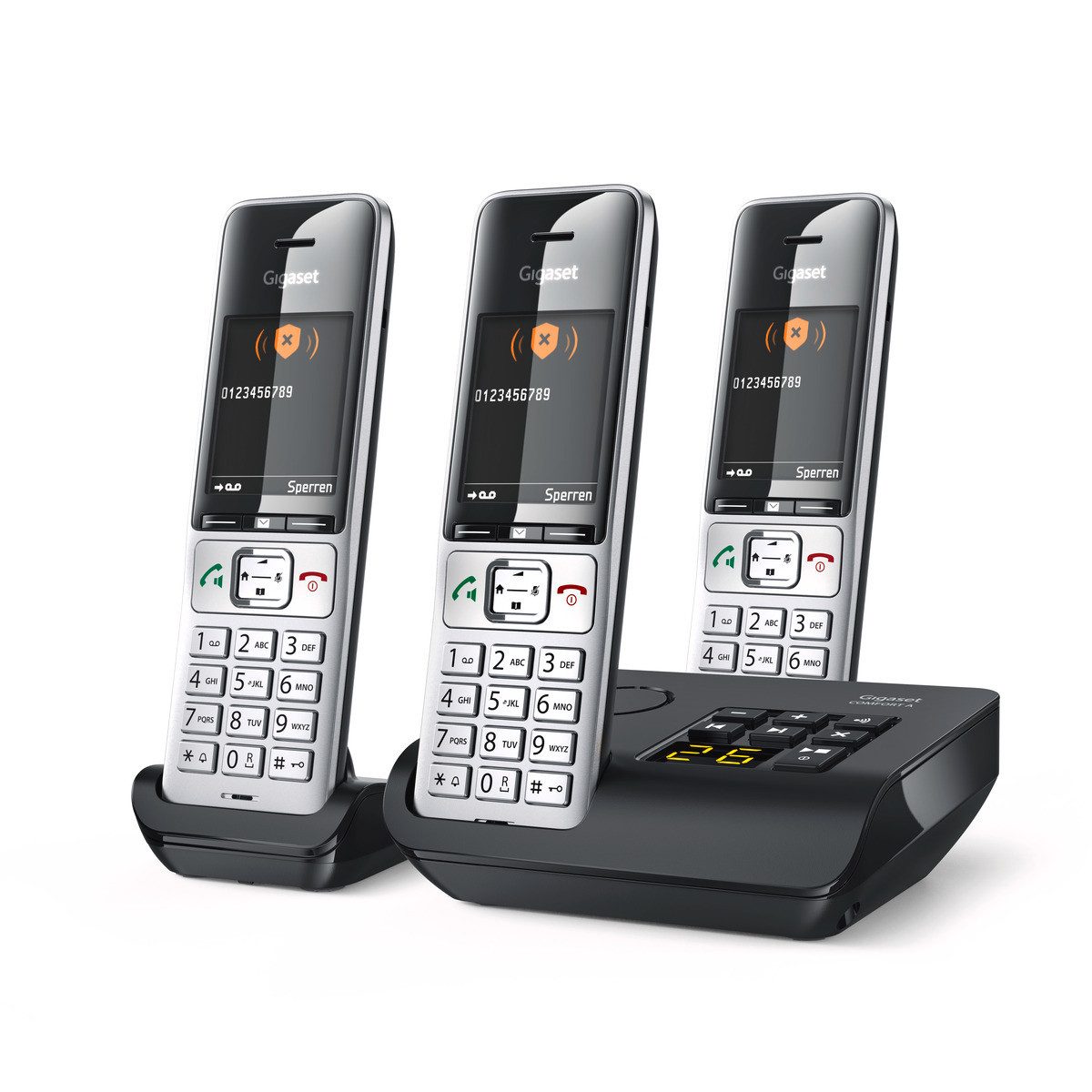 Gigaset Gigaset COMFORT 500A Trio Schnurloses DECT-Telefon (Mobilteile: 3)