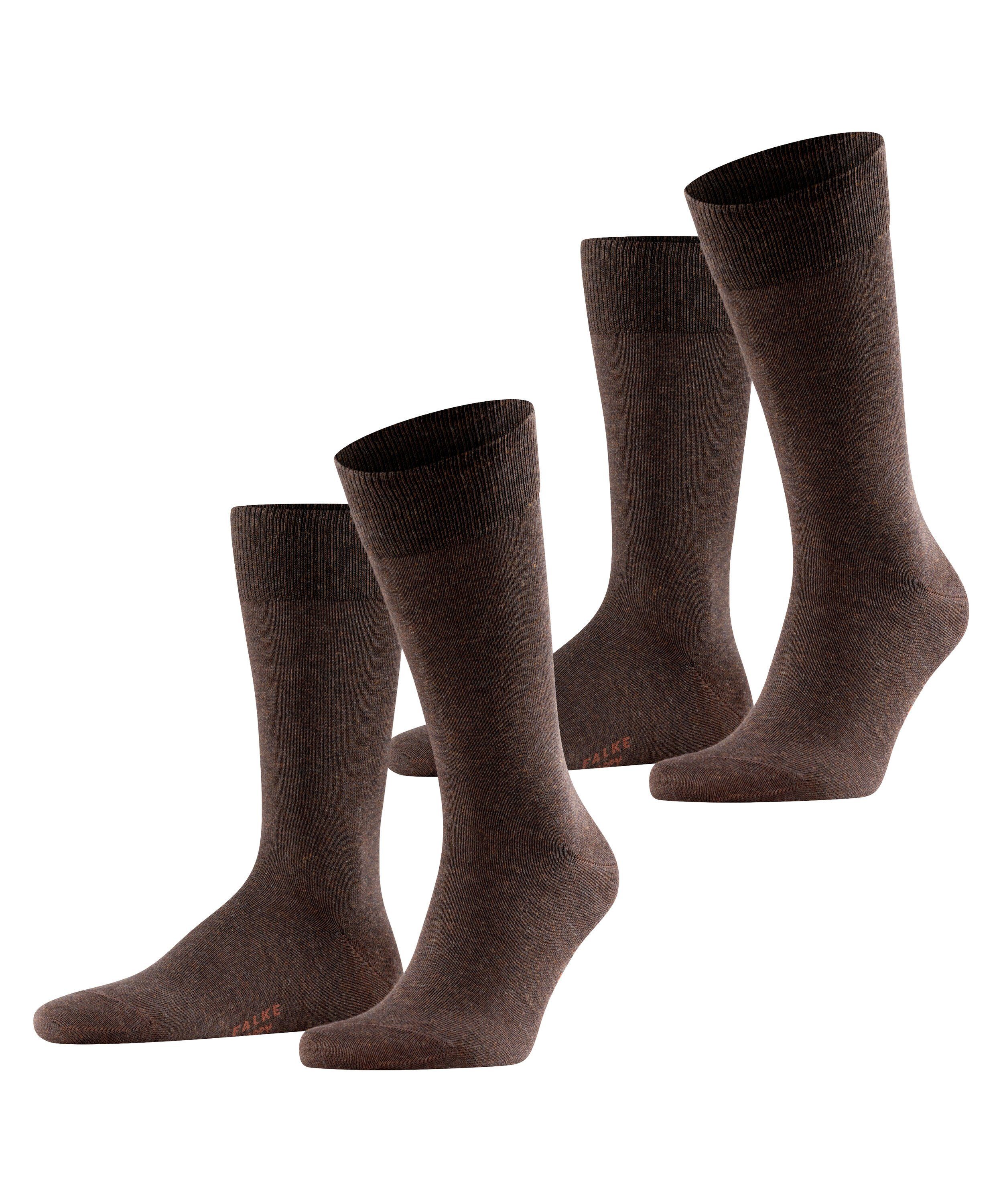 FALKE Socken Happy 2-Pack dark (2-Paar) brown (5450)