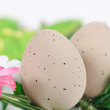 Juoungle Osterkranz Osterkranz mit Eiern künstliche Osterei Kranz Hasenförmiger Wandkranz