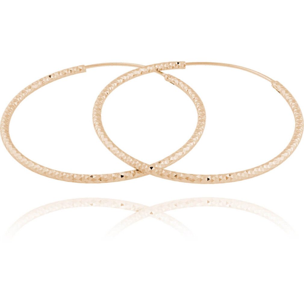JVD Ohrring-Set Gold plated silver earrings rings SVLE0216XD5RO - Diameter: 4.5 cm