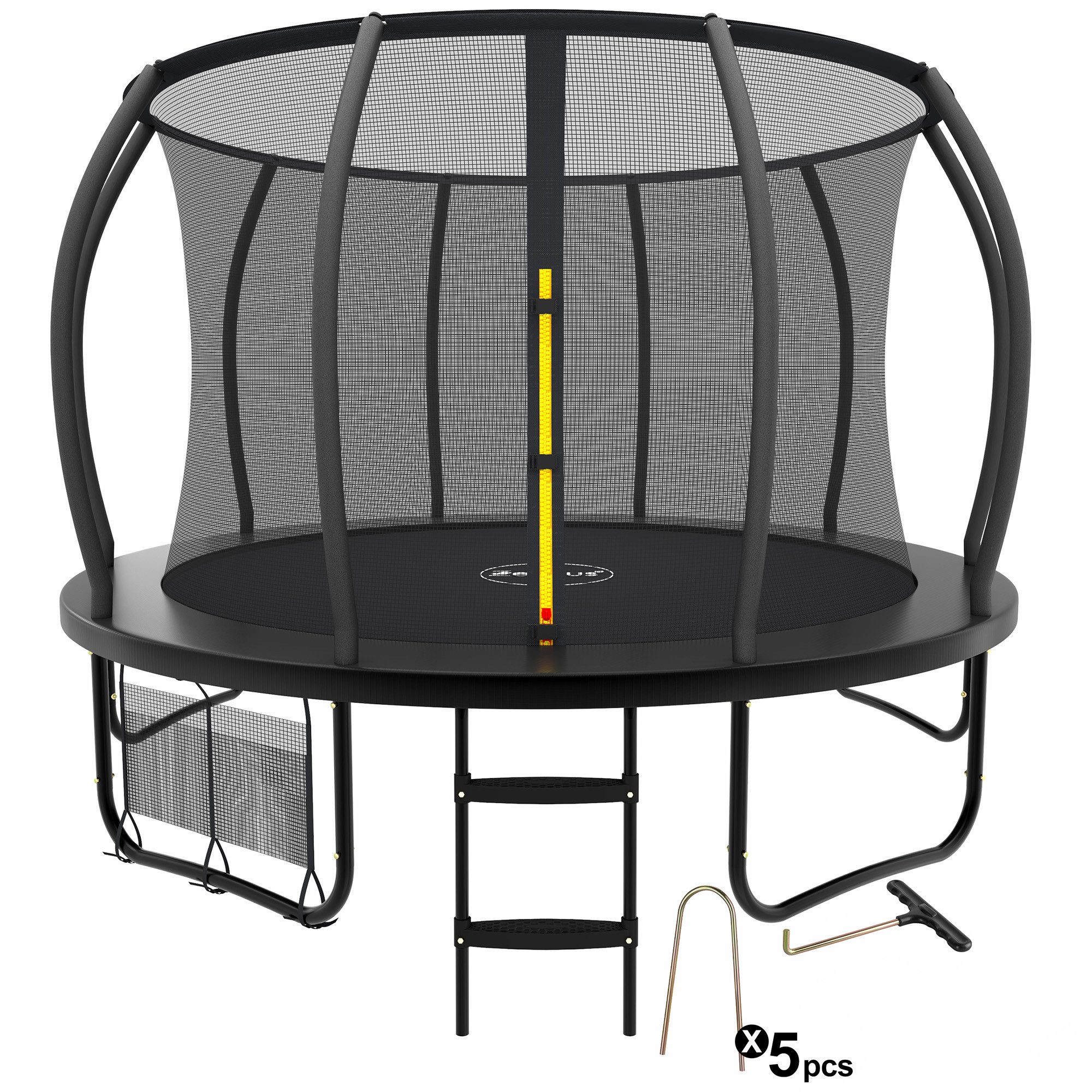 Zelsius Gartentrampolin Zelsius Trampolin Schwarz Ø 366 cm für den Outdoor-Bereich, Trampolin