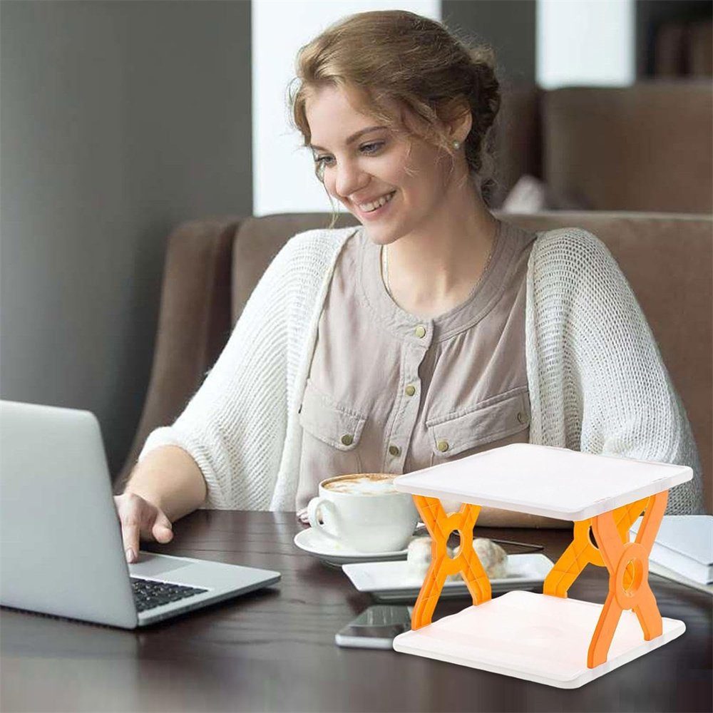 TUABUR 2-stöckiges Gewürzregal für den Schreibtisch Rutenhalter orange Farbe
