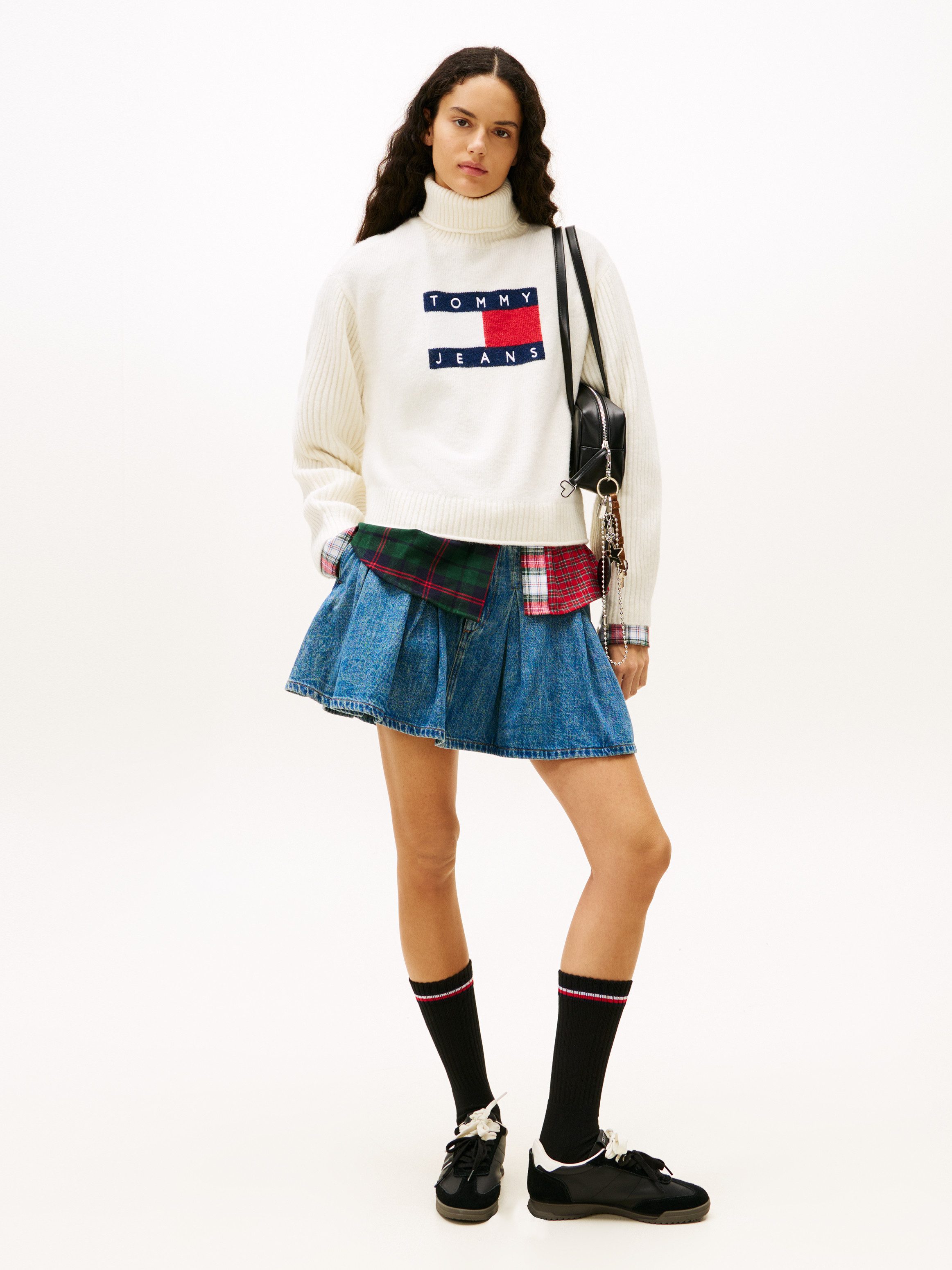 Tommy Jeans Rollkragenpullover TJW TURTLENECK FLAG SWEATER EXT