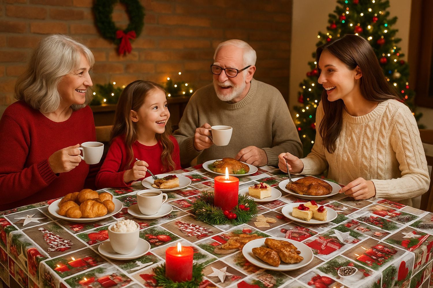 texpot Tischdecke Wachstuch Weihnachten Winter abwischbar günstig online kaufen
