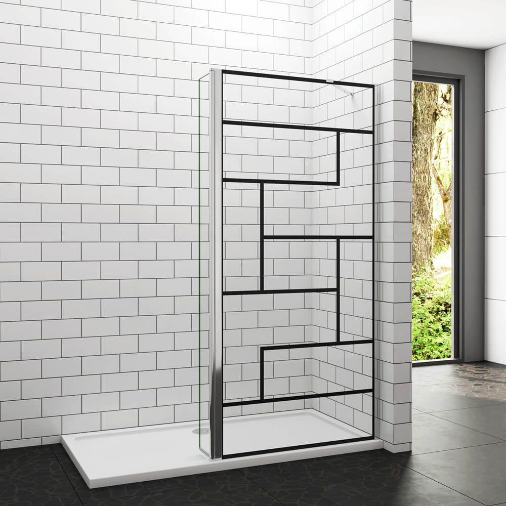 Duschwand Duschtrennwand Walk in Dusche 8mm 200cm ESG Nano Glas