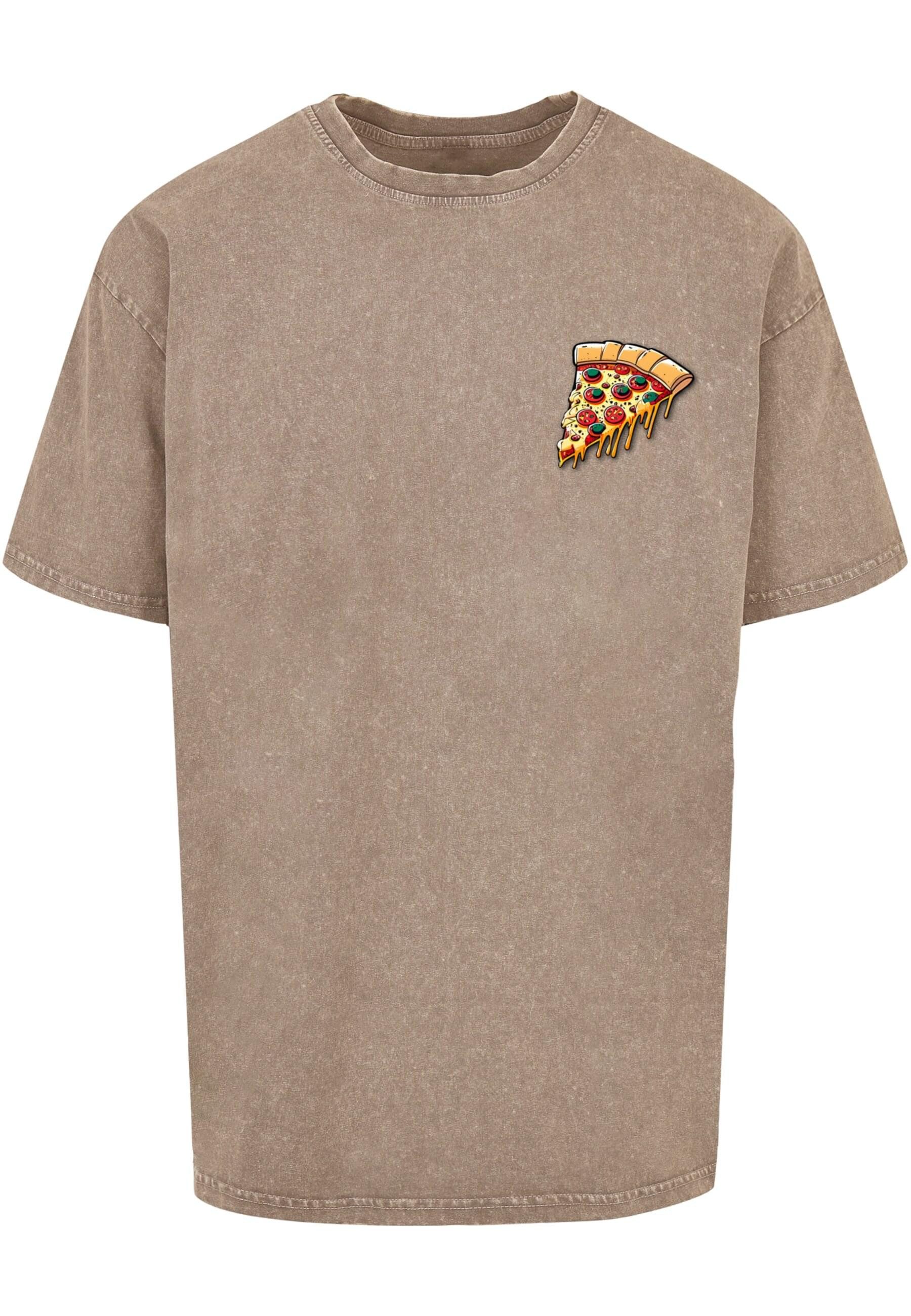 Merchcode T-Shirt Merchcode Herren Pizza Comic Acid Washed Oversized Tee (1-tlg)