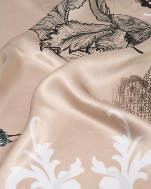 MayTree Seidenschal Lace beige schwarz, 55x175cm, leichter Damen-Schal, alljährig, (Stück), Seidentuch 100% Seide