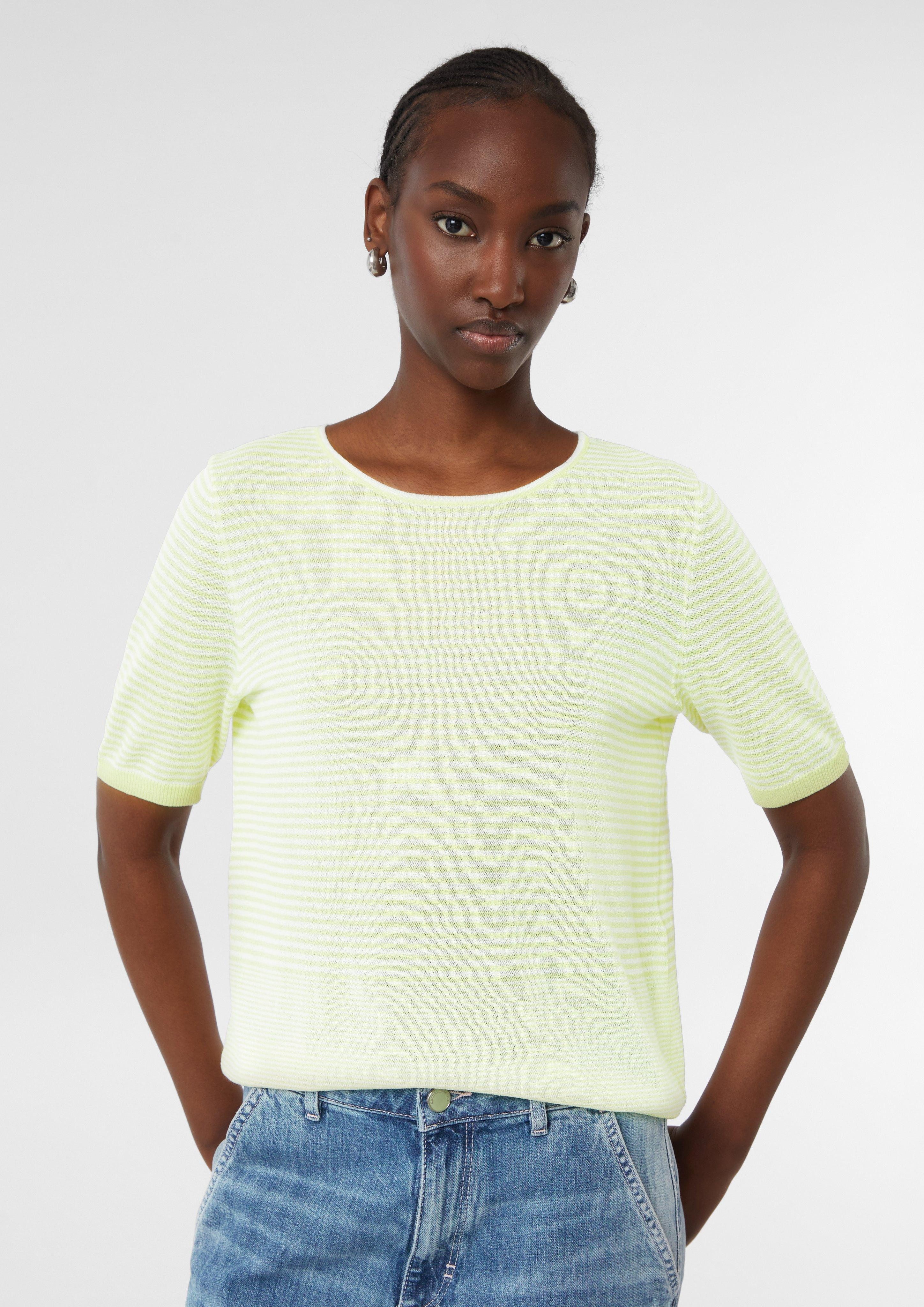 comma casual identity Kurzarmshirt Semitransparenter Feinstrickpullover günstig online kaufen
