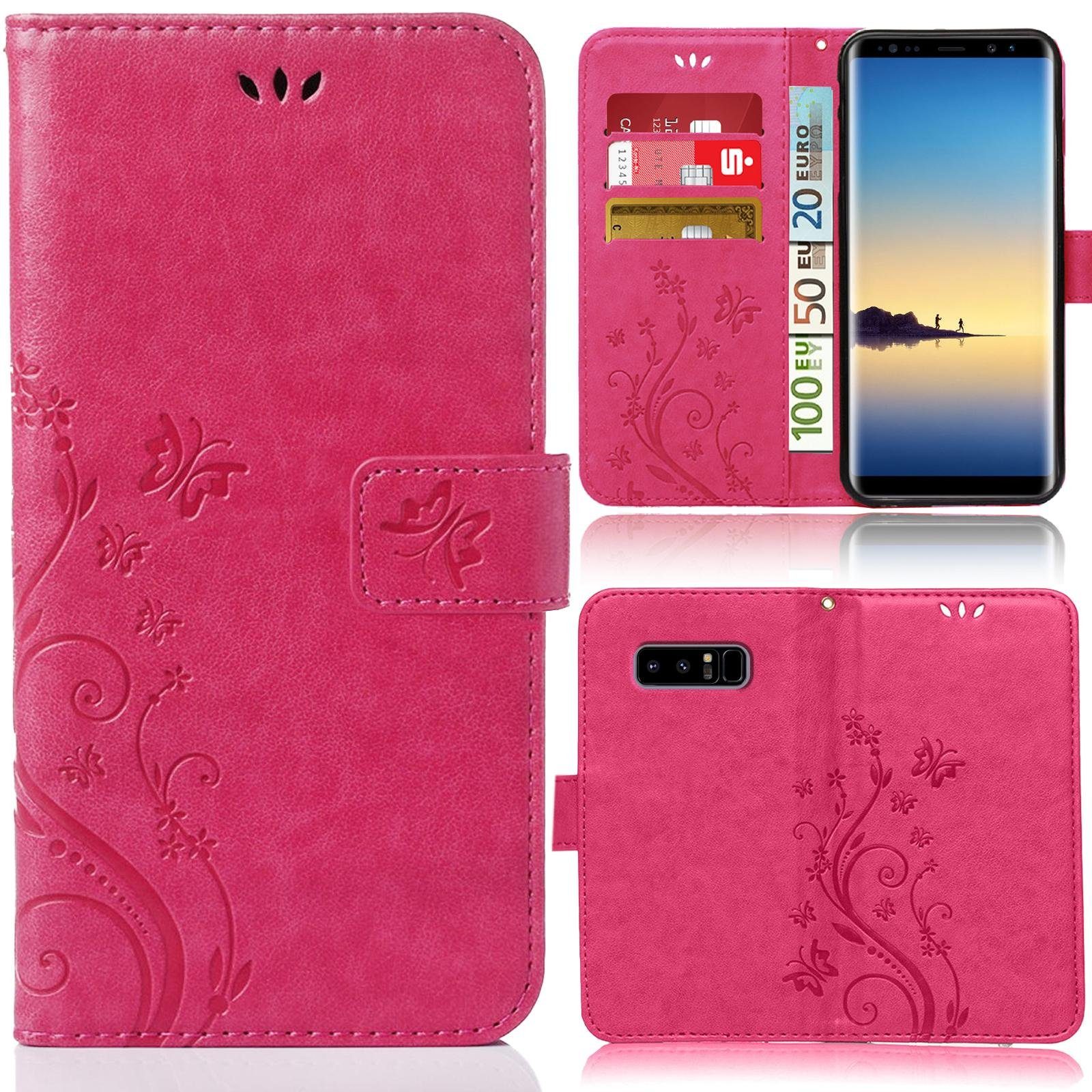 Numerva Handyhülle Bookstyle Flower Handytasche Schutzhülle für Samsung Galaxy S10, Klapphülle Flip Cover mit Blumenmuster