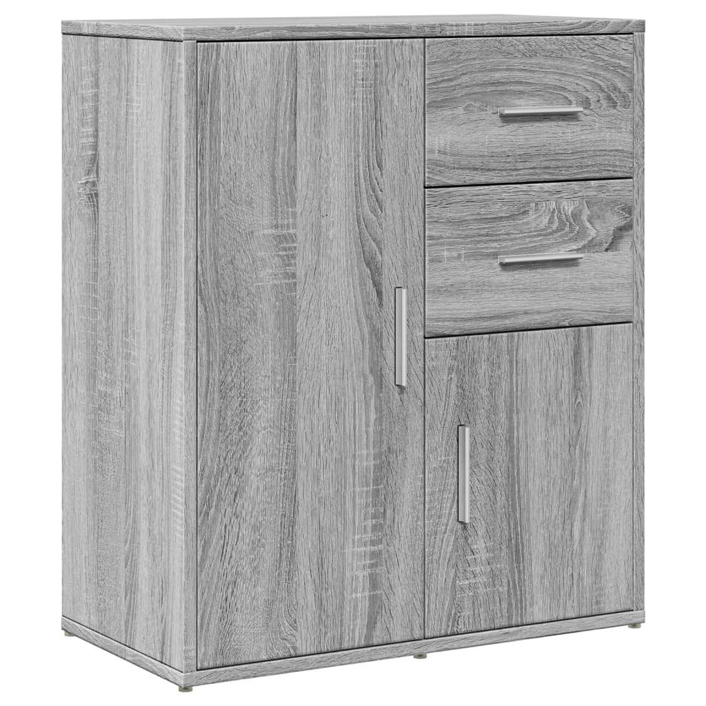 vidaXL Sideboard Sideboard Grau Sonoma-Eiche 60x31x70 cm Holzwerkstoff (1 S günstig online kaufen