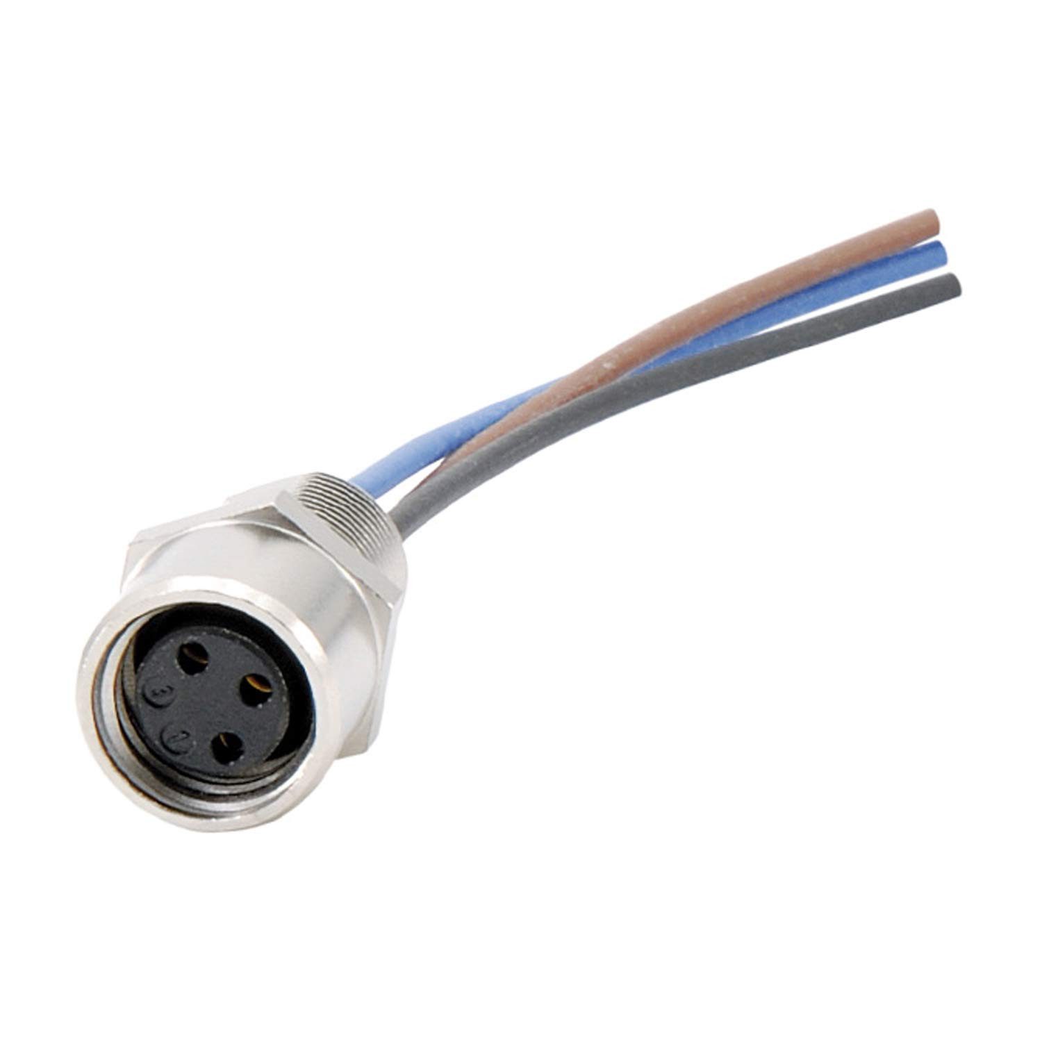 Binder Sensor Titel:M8 Gerätesteckverbinder gerade Buchse Polzahl 3-polig Vorderwan, (Sensor-/Aktor-Steckverbinder)