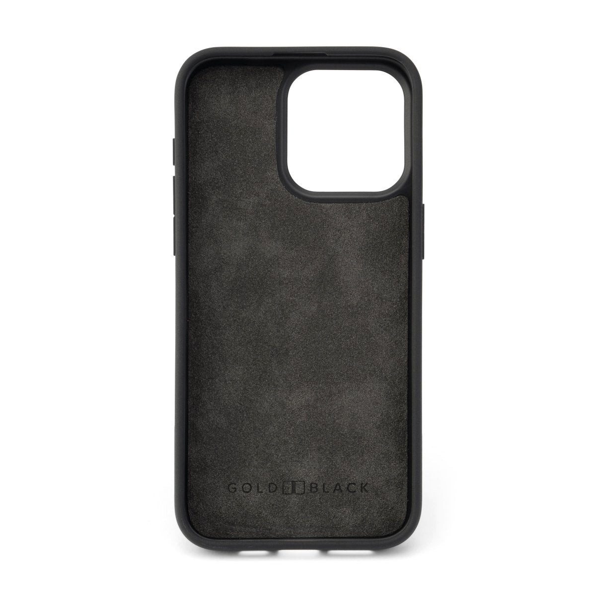 GOLDBLACK Handyhülle GOLDBLACK iPhone 15 Pro Max Lederhülle CrocPrestige schwarz