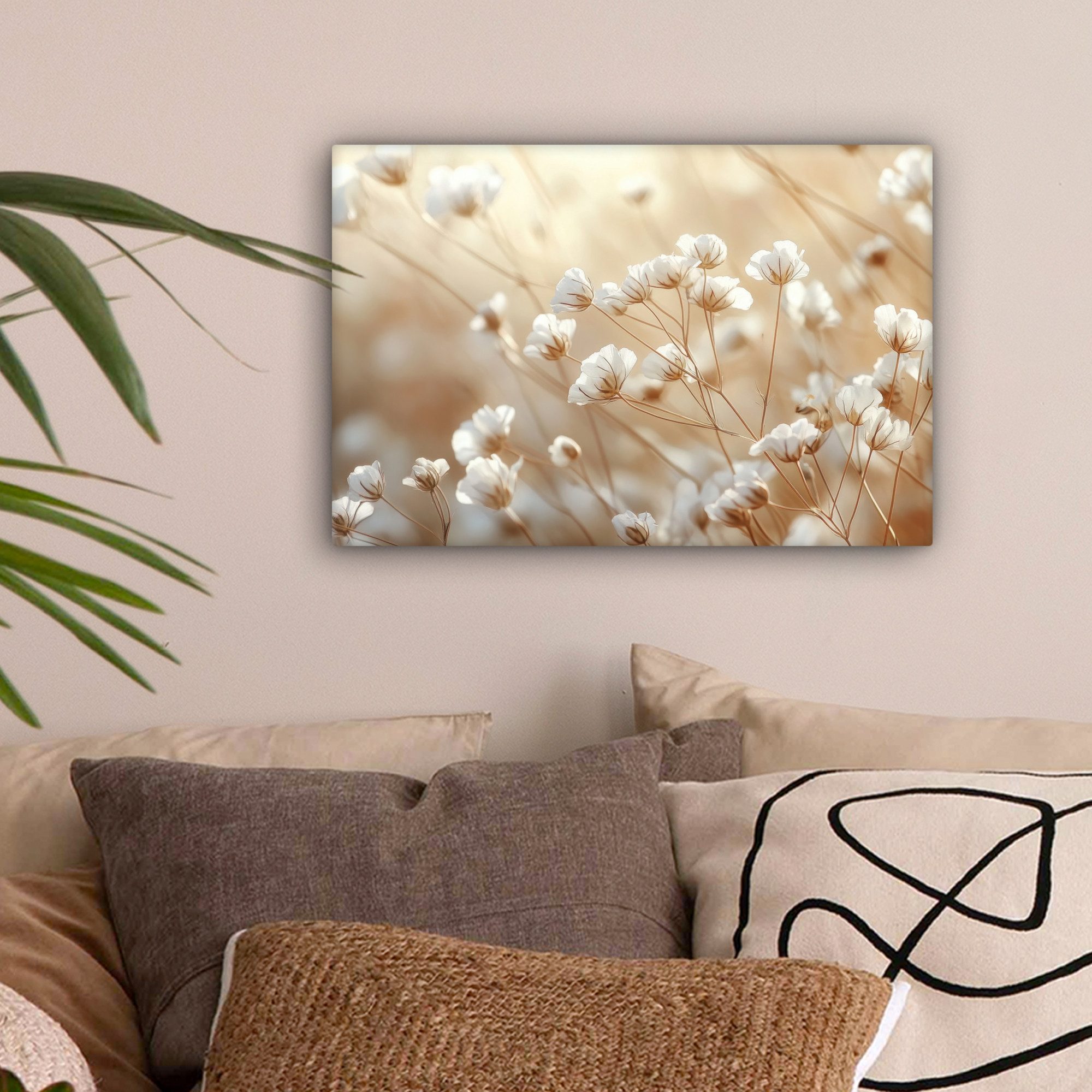 OneMillionCanvasses® Leinwandbild Wild - Blumen - Weiß, Fotodruck (1 St), L günstig online kaufen