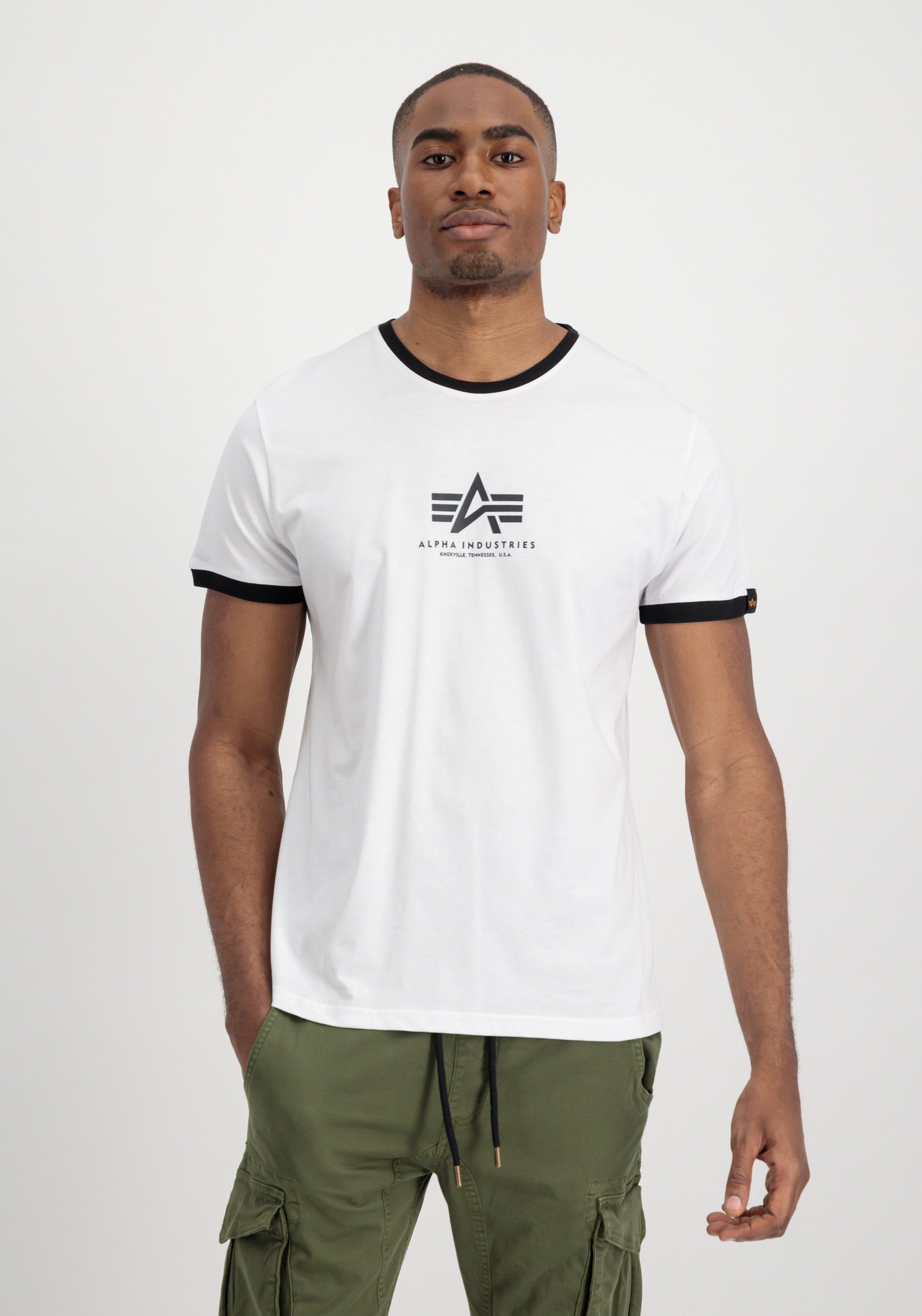 Contrast Alpha Industries - Basic ML T-Shirts Men white T-Shirt Industries Alpha T