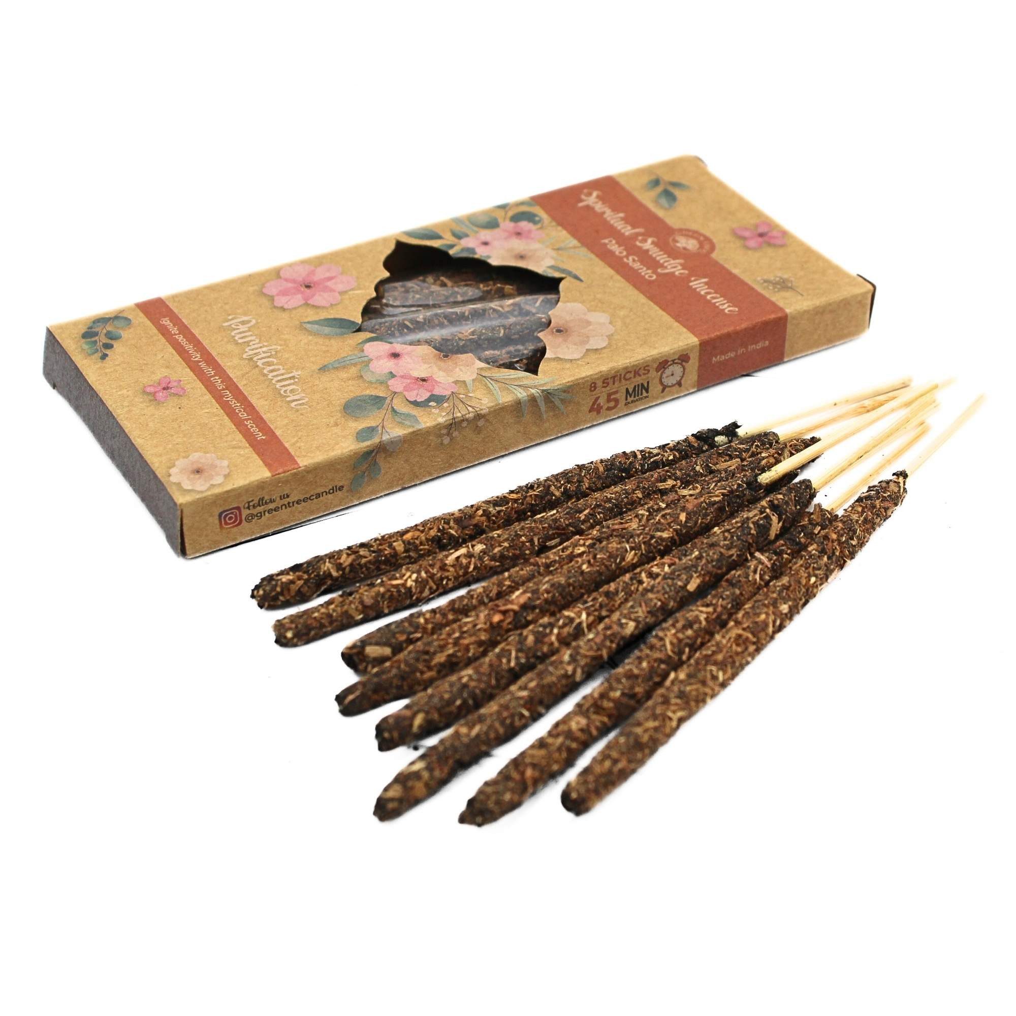 Green Tree Räucherstäbchen Green Tree Spiritual Smudge Incense "Purifying Palo Santo", 8 dicke St