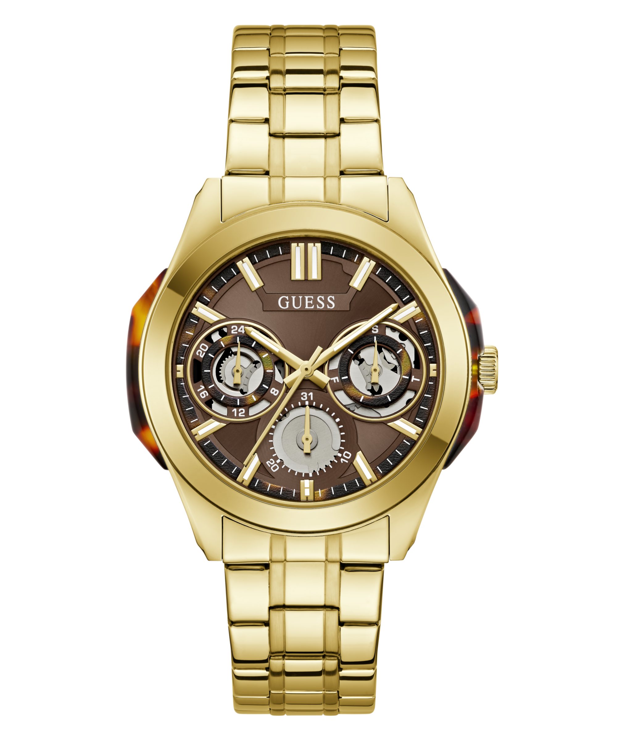 Guess Multifunktionsuhr NIGEL GW1144G2, Quarzuhr, Armbanduhr, Herrenuhr, Edelstahlarmband, analog, Tag