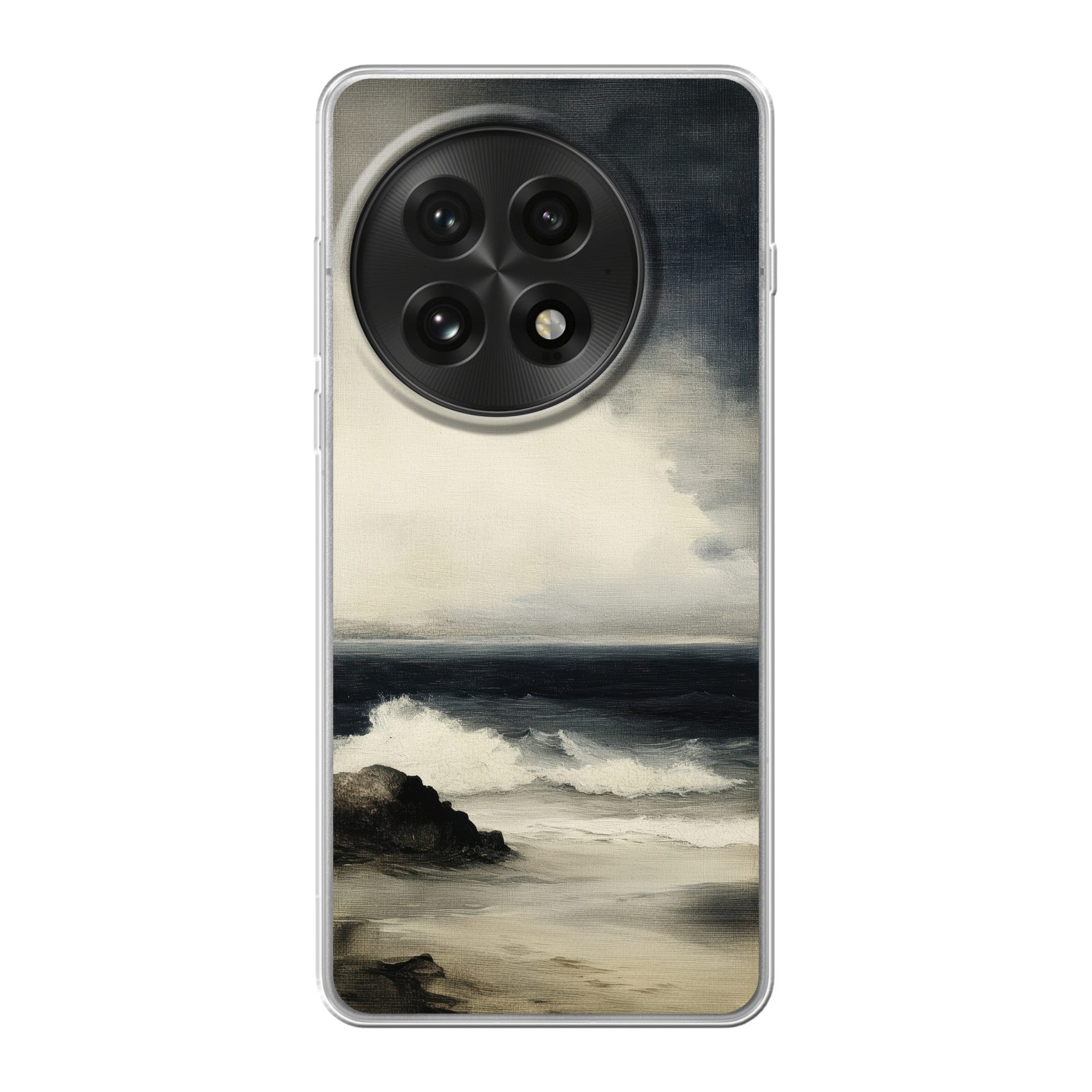 MuchoWow Handyhülle für OnePlus 13 Meer - Felsen - Sturm, Phone Case, Silikon, Schutzhülle Dünn