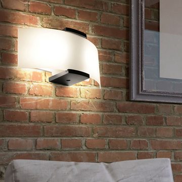 etc-shop Wandleuchte, Leuchtmittel nicht inklusive, Wandlampe mit Holz Wandleuchten Flur Wohnraumleuchte Holz mit