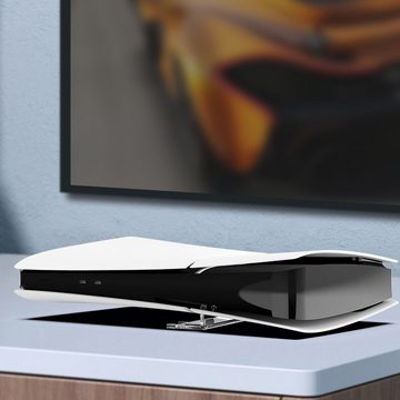Tadow PS5 Slim Horizontaler Aufstellständer,klarer Acrylständer Konsolen-Halterung, (Für PS5 Slim Optical/Digital Edition)