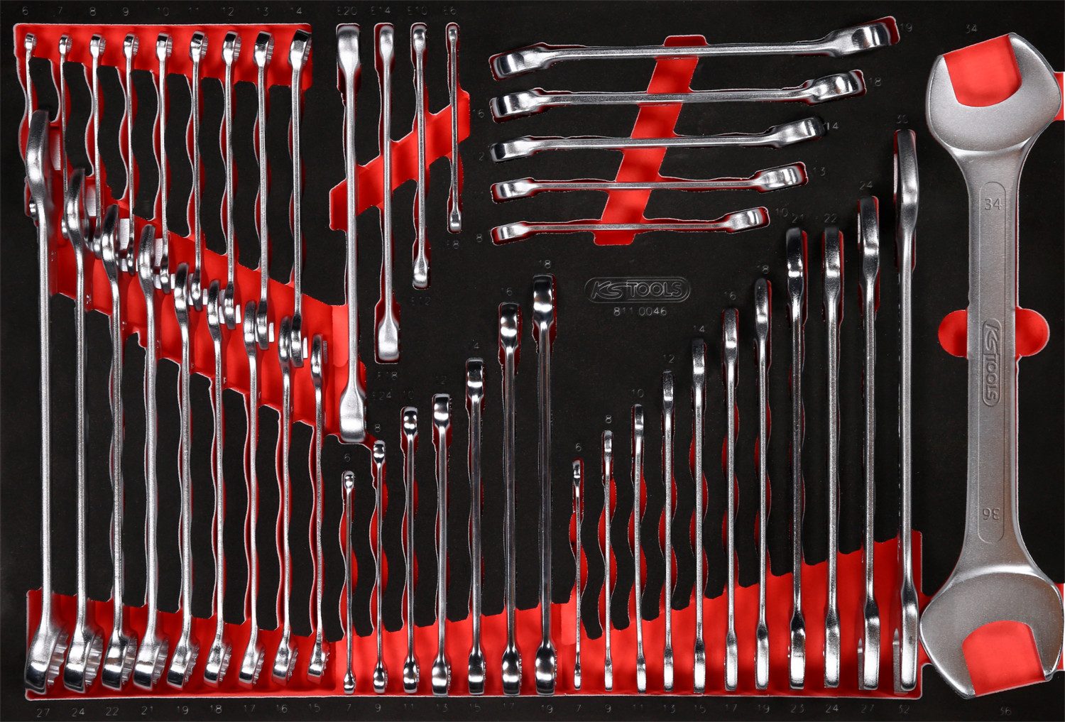 Brilliant Tools Maulschlüssel Schraubenschlüssel-Satz in Schaumstoffeinlage, 46-tlg (811.0046)