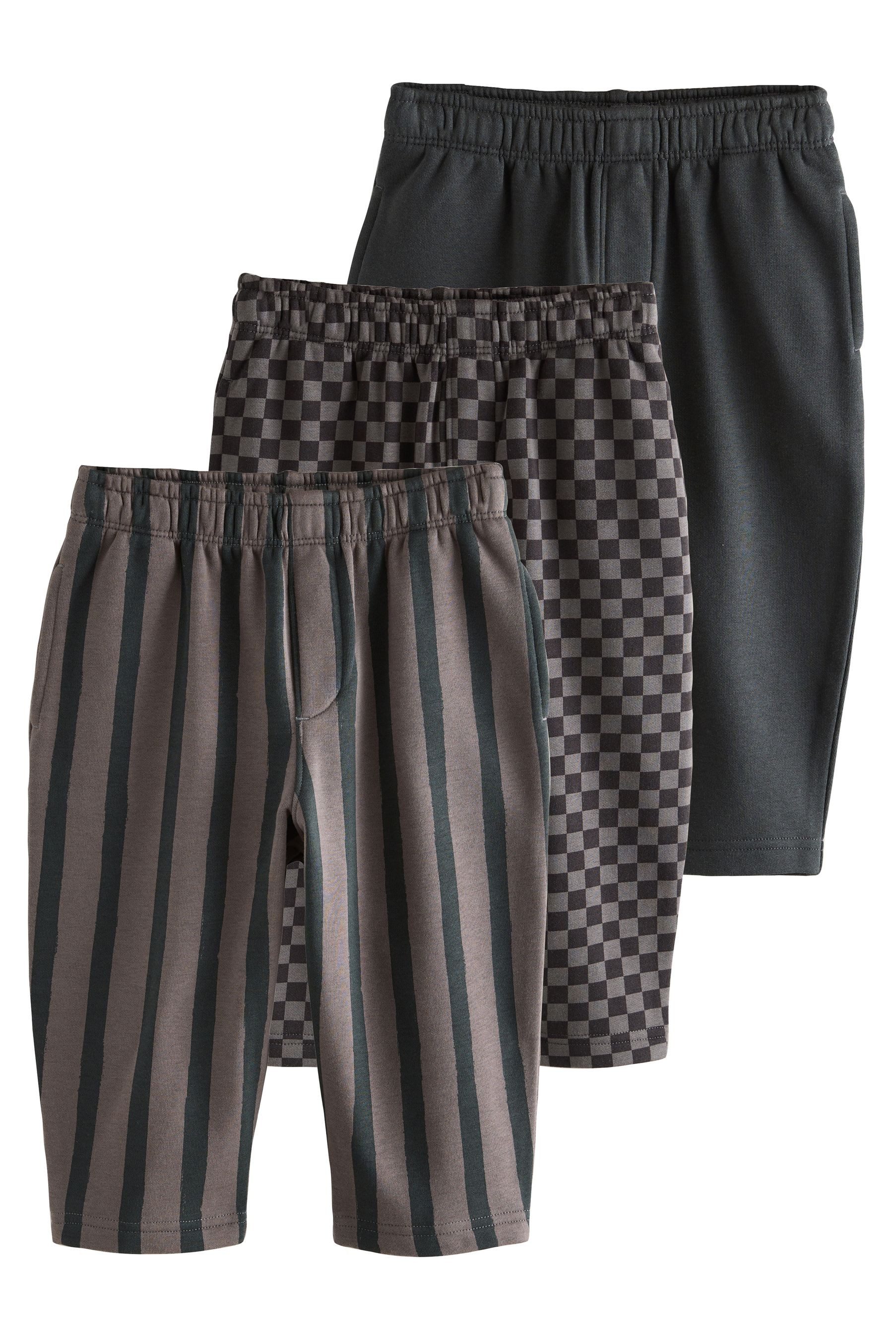 Next Jogginghose Gemusterte Jersey-Jogginghose, 3er-Pack (3-tlg)