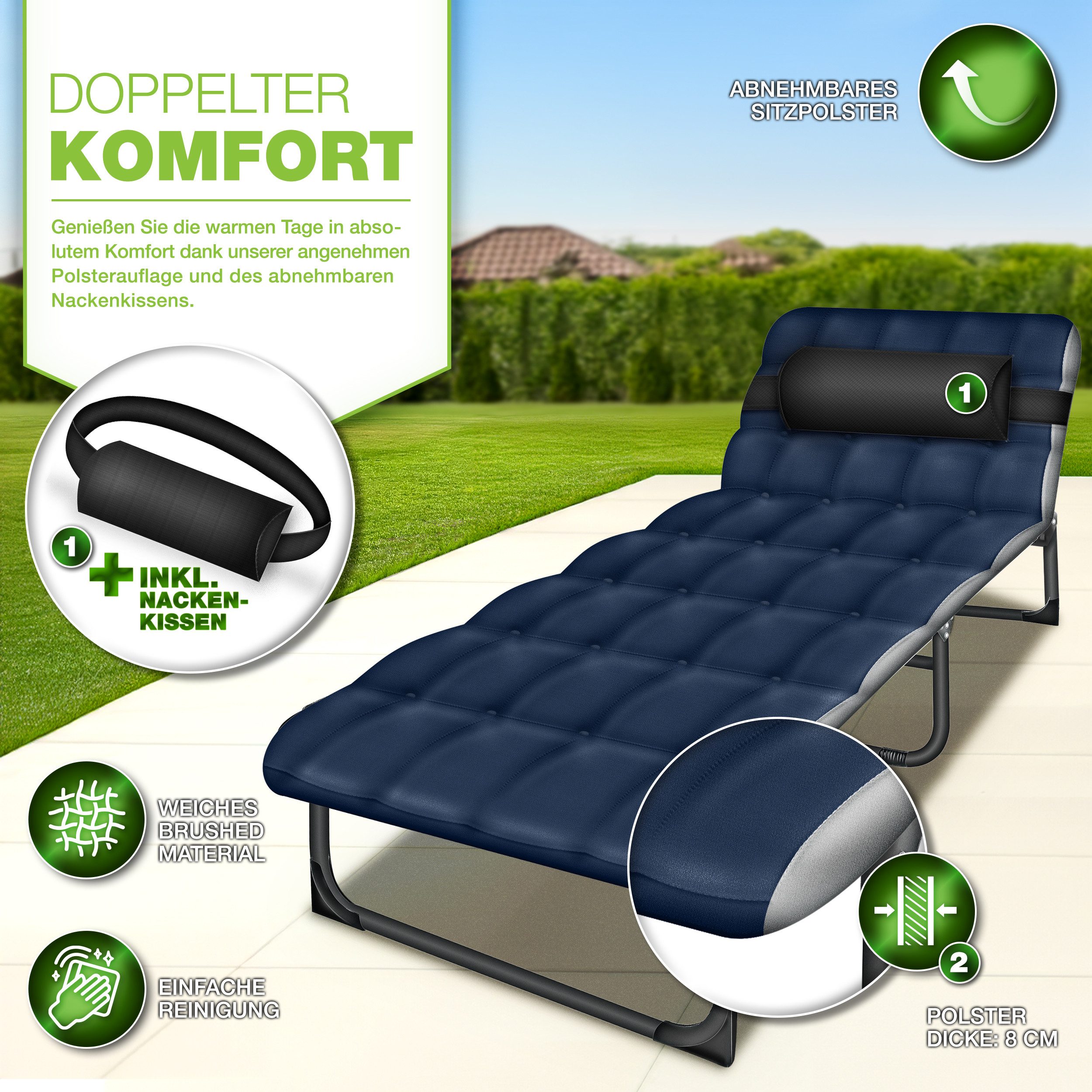 tillvex Feldbett Campingbett 280kg Campingliege klappbar günstig online kaufen