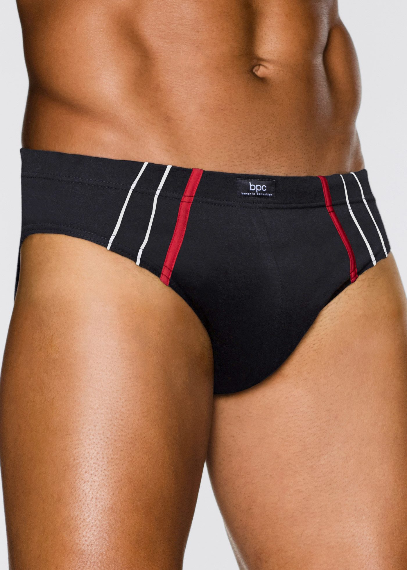bonprix Maxislip (Packung, 5-St) klassisch geschnittene Passform, sportive Optik, aus Baumwolle
