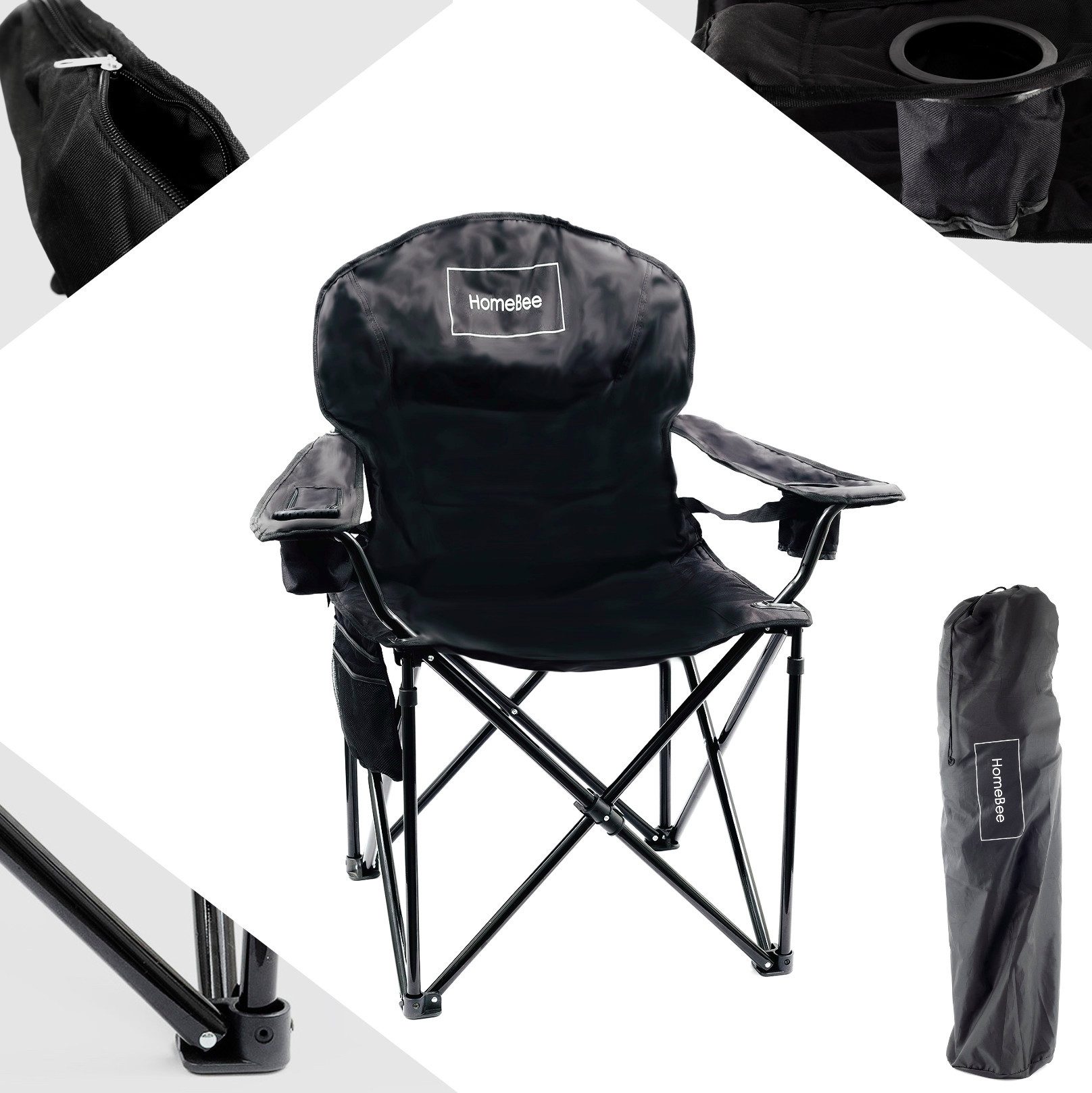 HomeBee 4-Fußstuhl Campingstuhl Klappstuhl Anglerstuhl faltbar günstig online kaufen