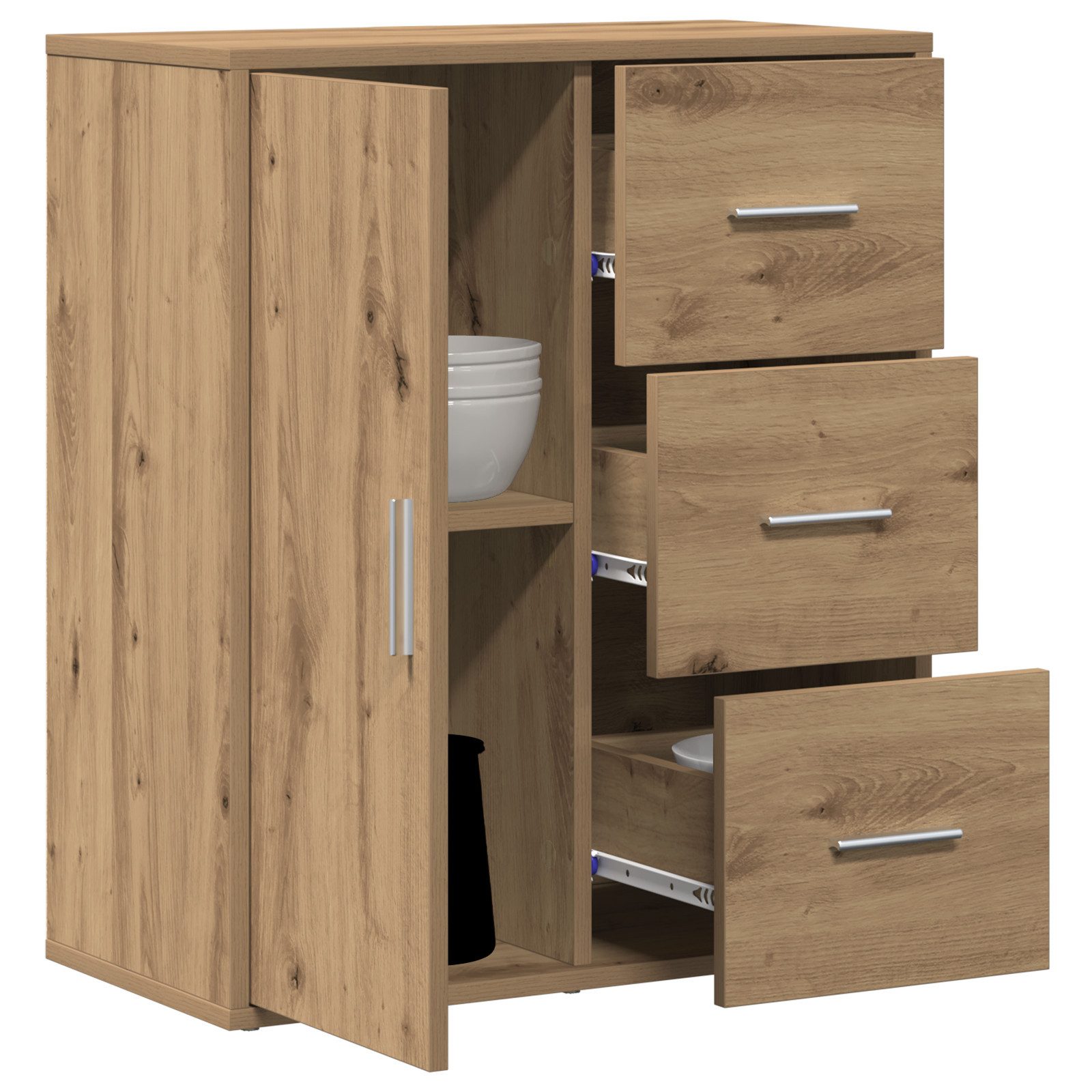 vidaXL Sideboard Sideboard Eiche handwerklich 60 günstig online kaufen