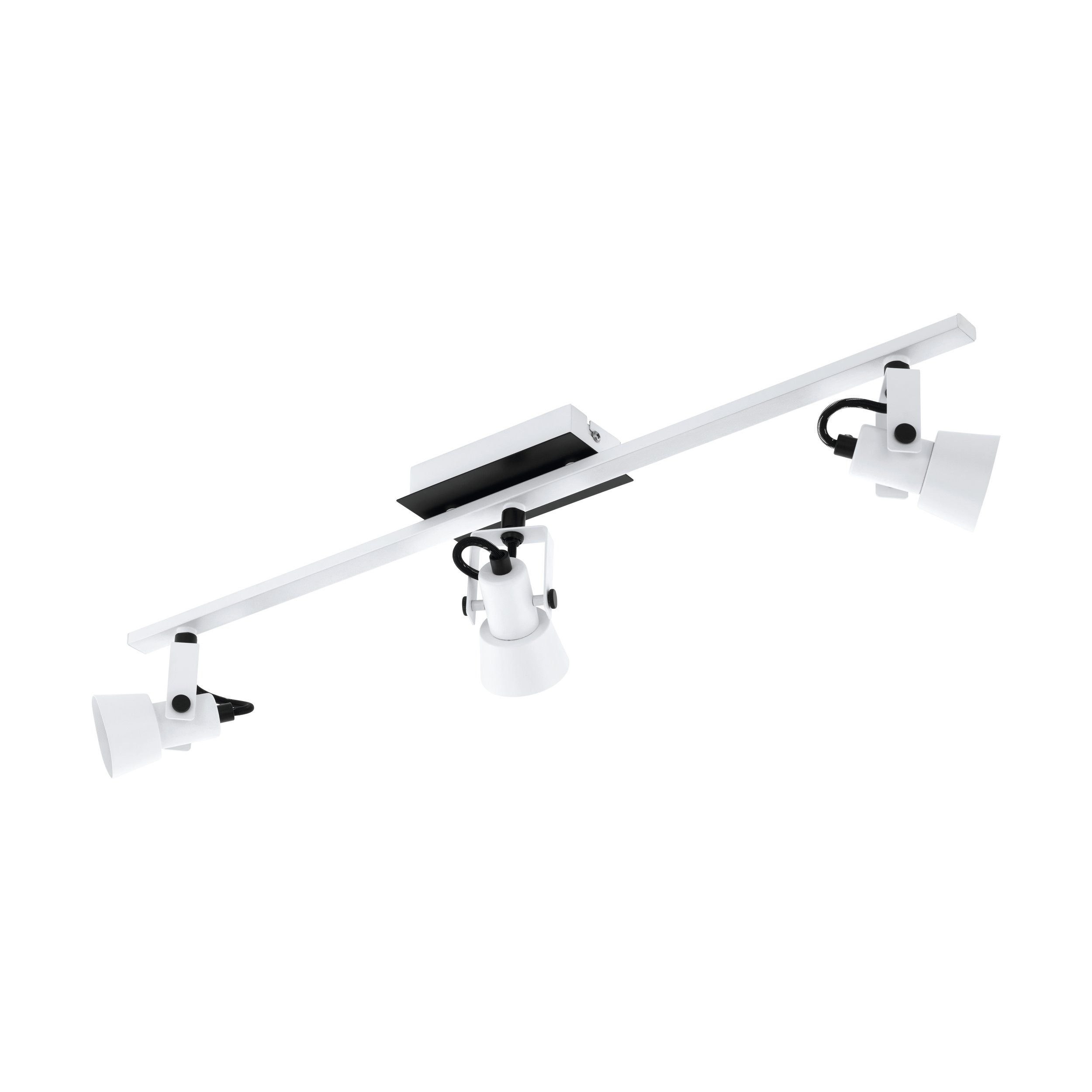 EGLO LED Deckenspot Trillo, Leuchtmittel inklusive, Schwenkbare Spots, Metall in Weiß und Schwarz, GU10 Deckenspot