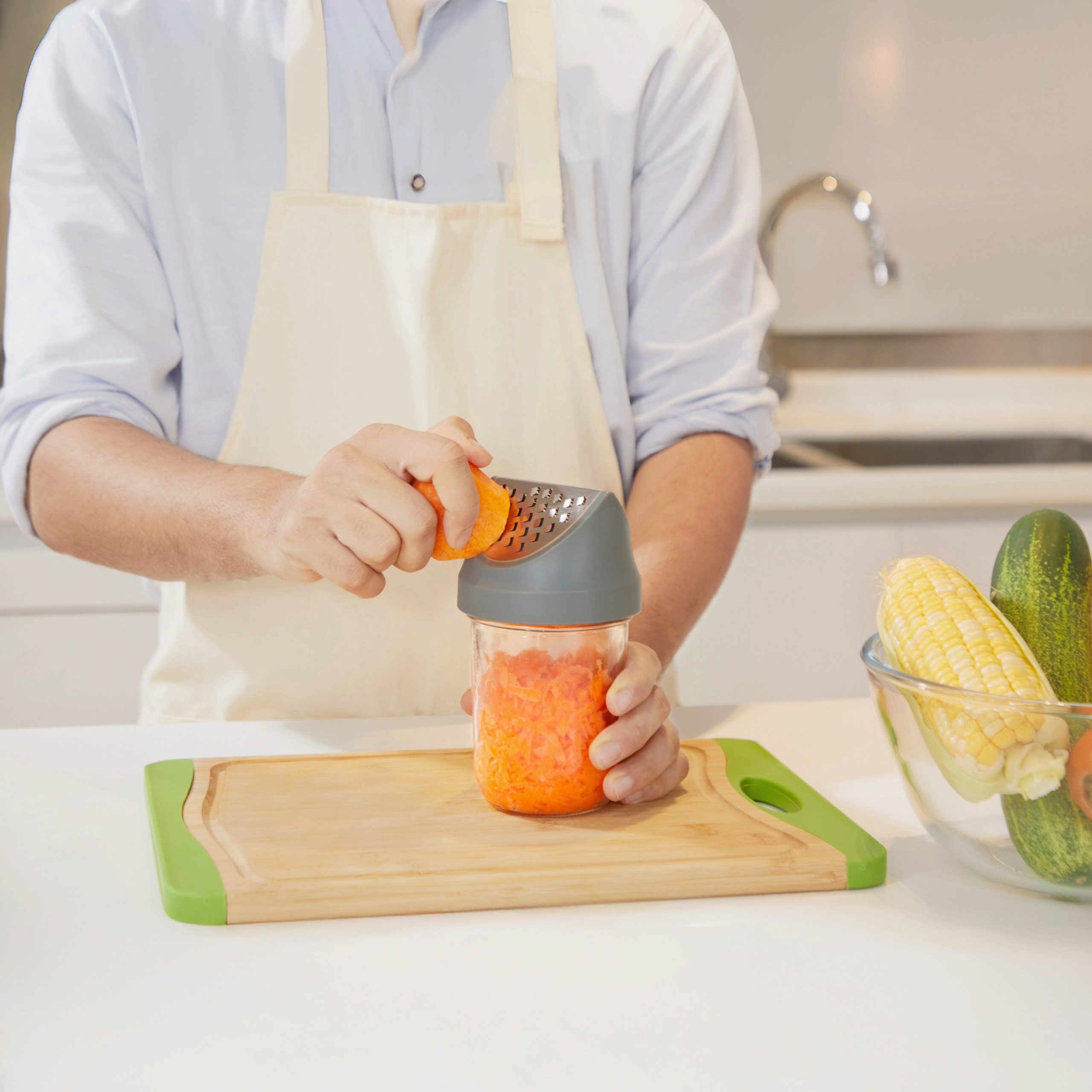 Fresh Choice Multireibe Reibe-Aufsatz mit Adapter – Frisch gerieben, schnell & sauber