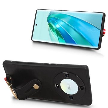 Wigento Smartphone-Hülle Für Honor Magic5 Lite / X9a / X40 Handy Hülle mit Armband / Ringhalter