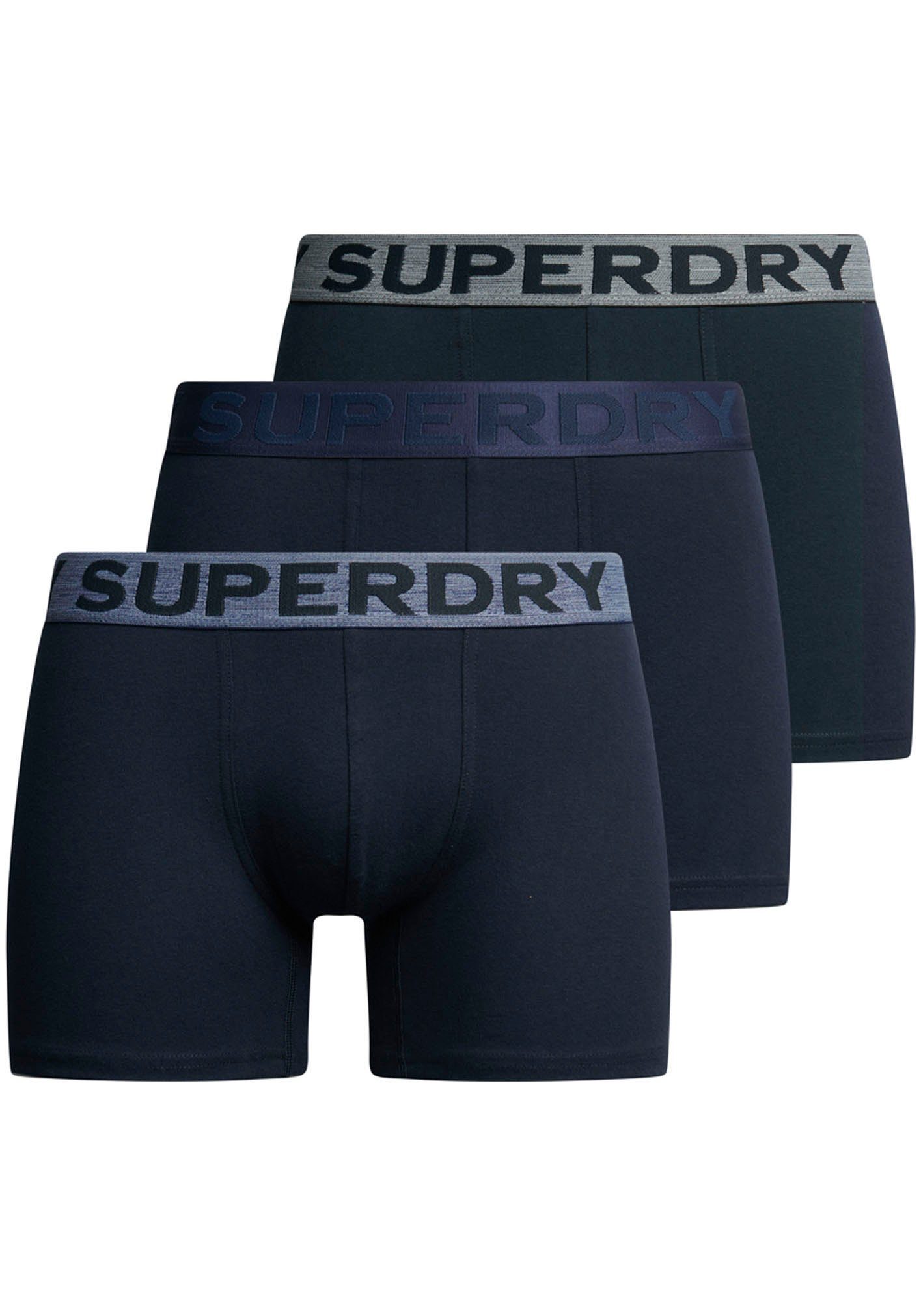 BOXER 3-St) TRIPLE Navy PACK Superdry Boxershorts (Packung, Eclipse