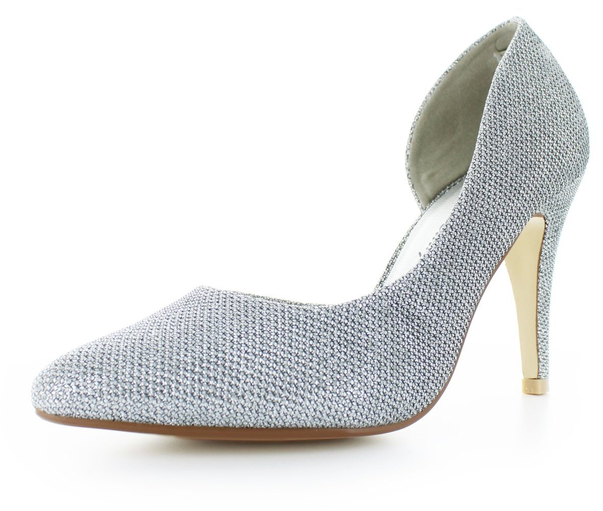 Pumps Glitter elegante White 817 silber Lady Pumps