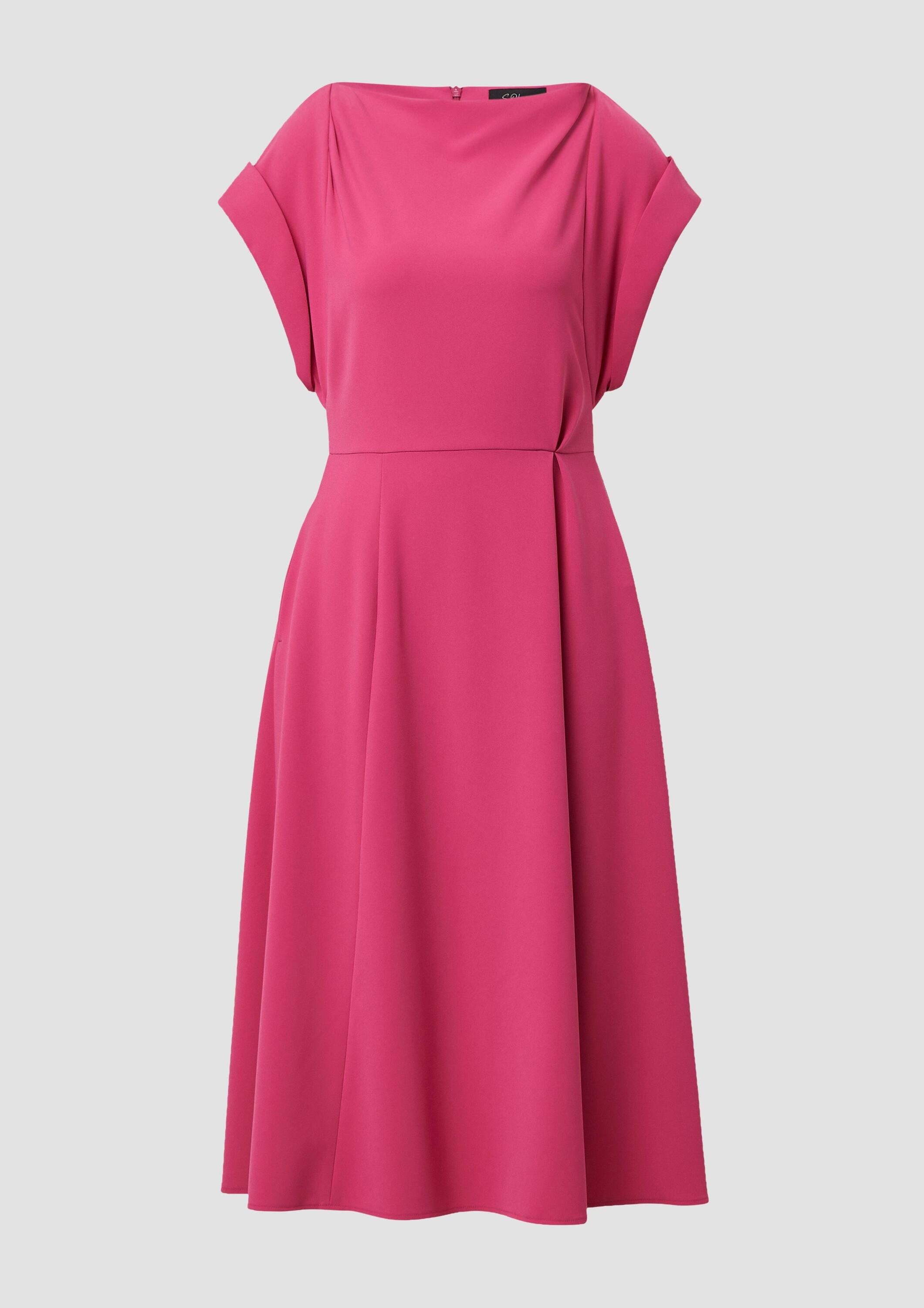 s.Oliver Midikleid Kleid Midikleid mit Turn-up-Ärmeln – Bild 5 von 5