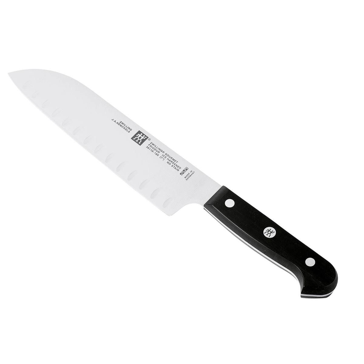 Allzweckmesser ZWILLING Santokumesser Gourmet mit Kullen 18cm