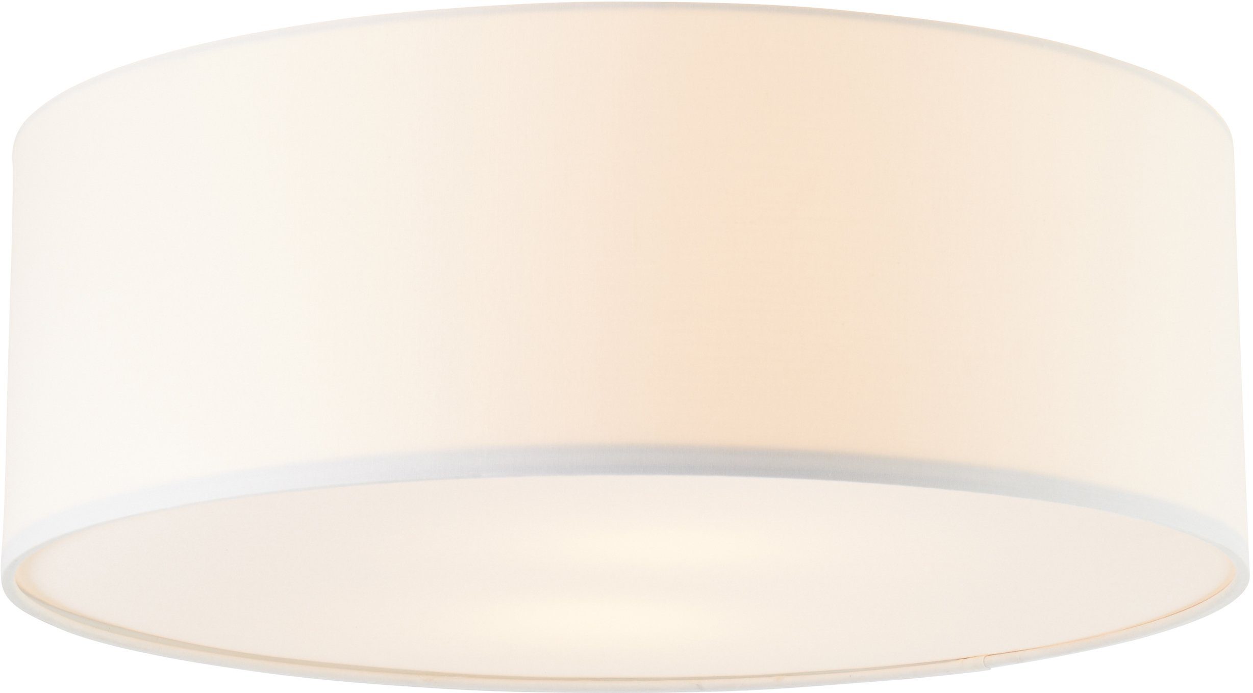 [Nur online] Places of Style Deckenleuchte Leuchtmittel, Textilschirm Deckenlampe hellbeige 45cm Elijah, ohne Ø Stoff