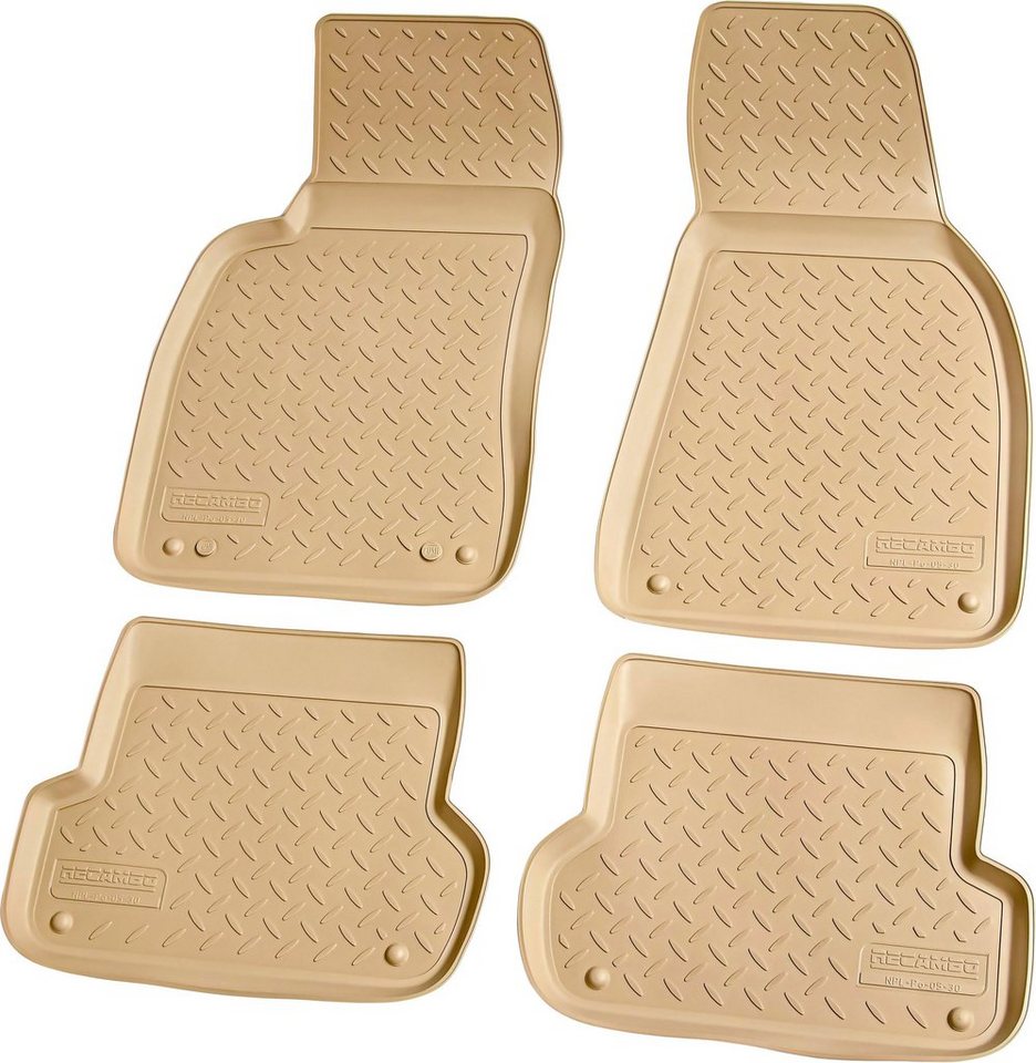 RECAMBO Passform-Fußmatten CustomComforts (4 St), für SEAT Exeo, Limo ST  Typ 3R 2009 - 2013, perfekte Passform, Pflegeleicht, strapazierfähig,  reißfest und geruchsneutral