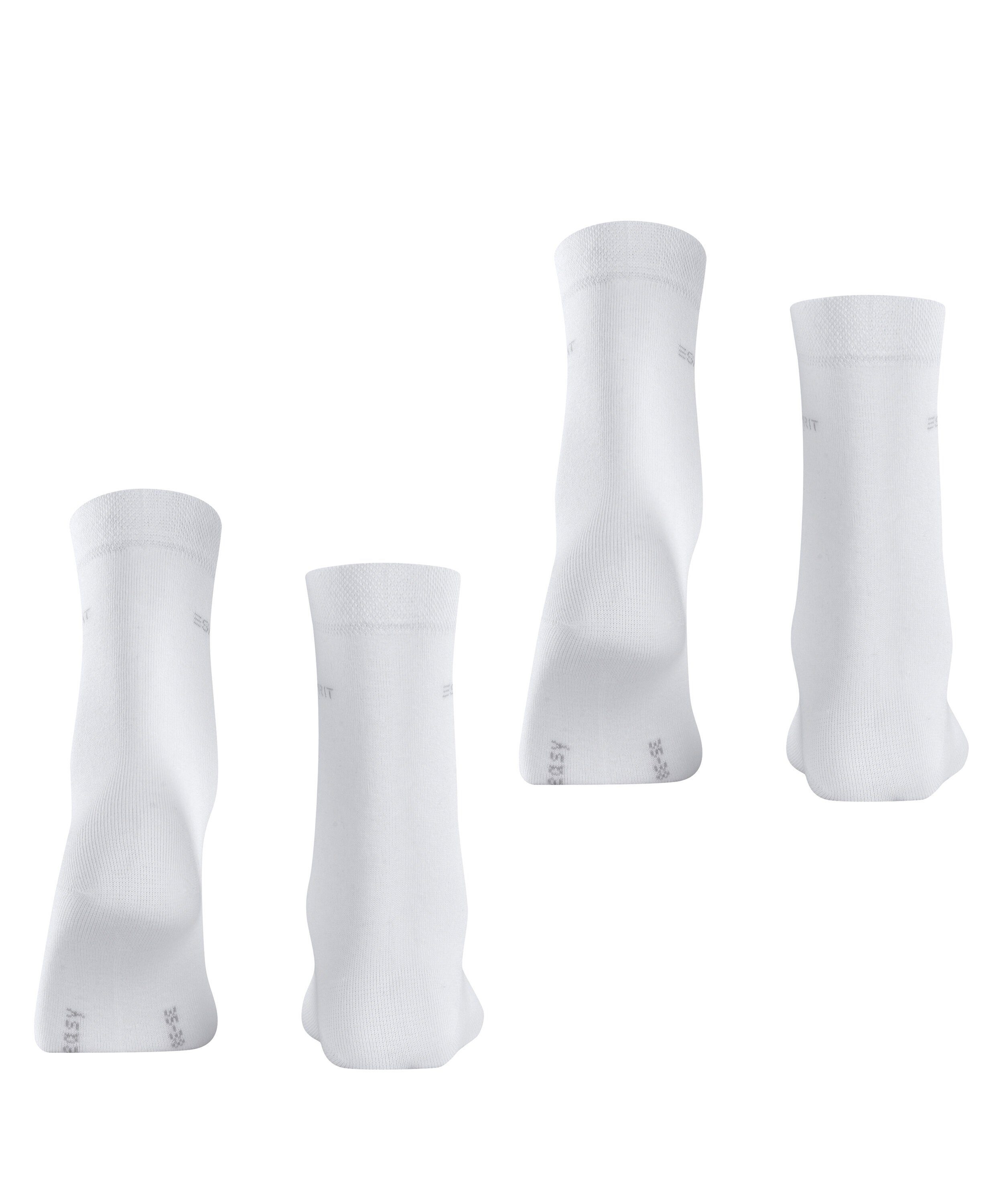 Esprit Socken Basic Easy 2-Pack Socken (2-Paar) aus hautfreundlicher Baumwolle