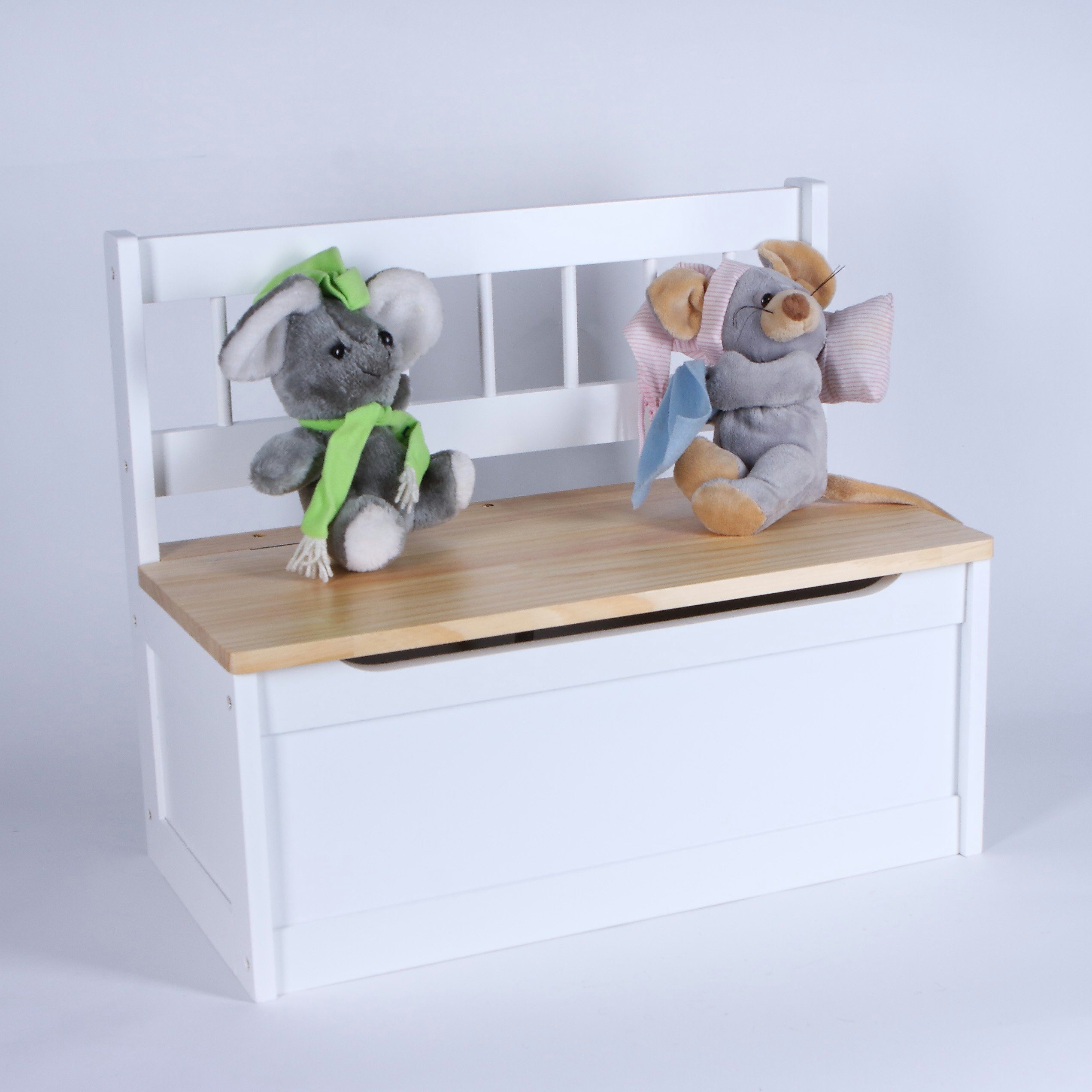 Home4Living Sitztruhe Kindersitztruhe Truhenbank weiß Spielzeugtruhe Sitzba günstig online kaufen