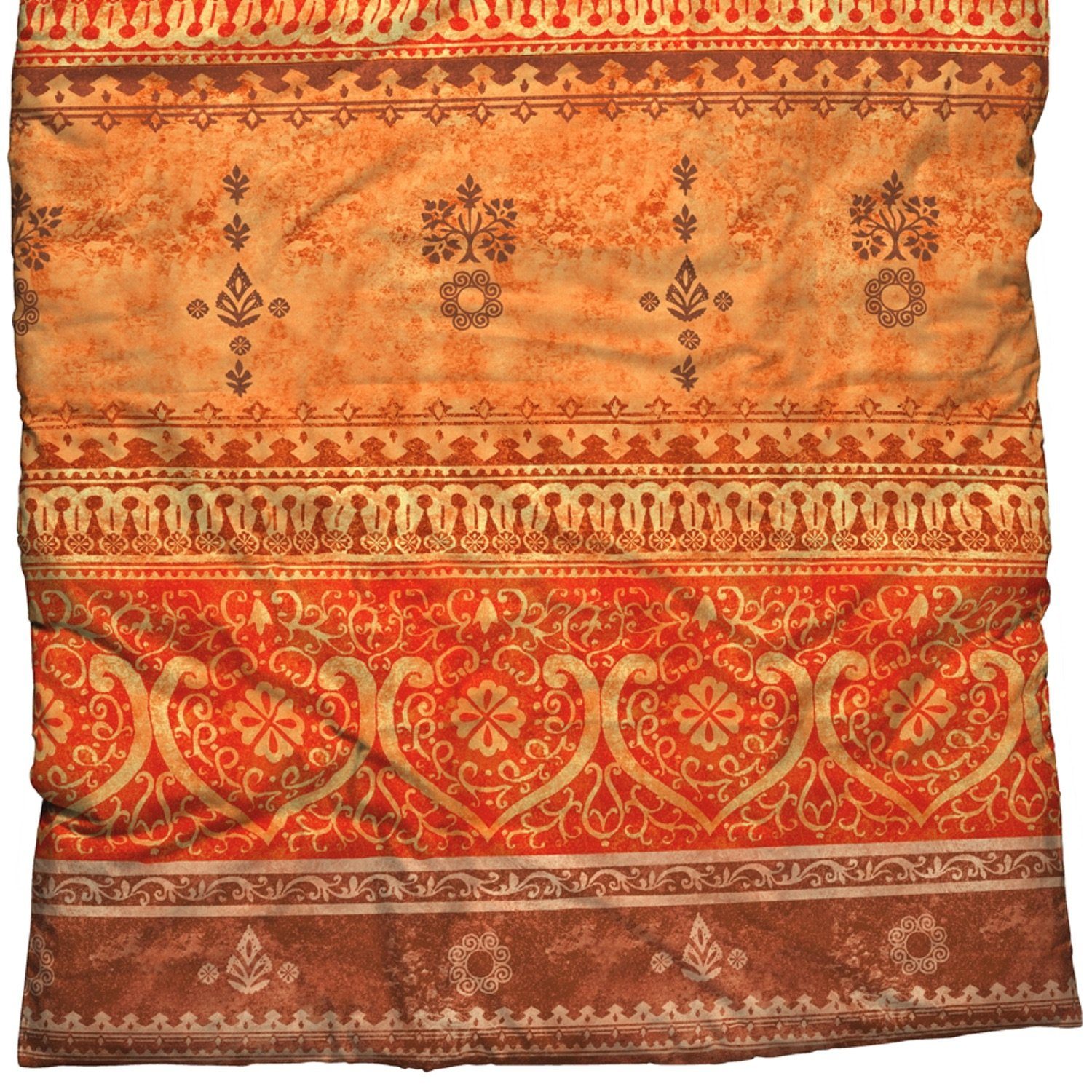 CASATEX Bettwäsche Indi Terra-Orange Satin, Satin, 2 teilig, Indisch, Orientalisch – Bild 4 von 5