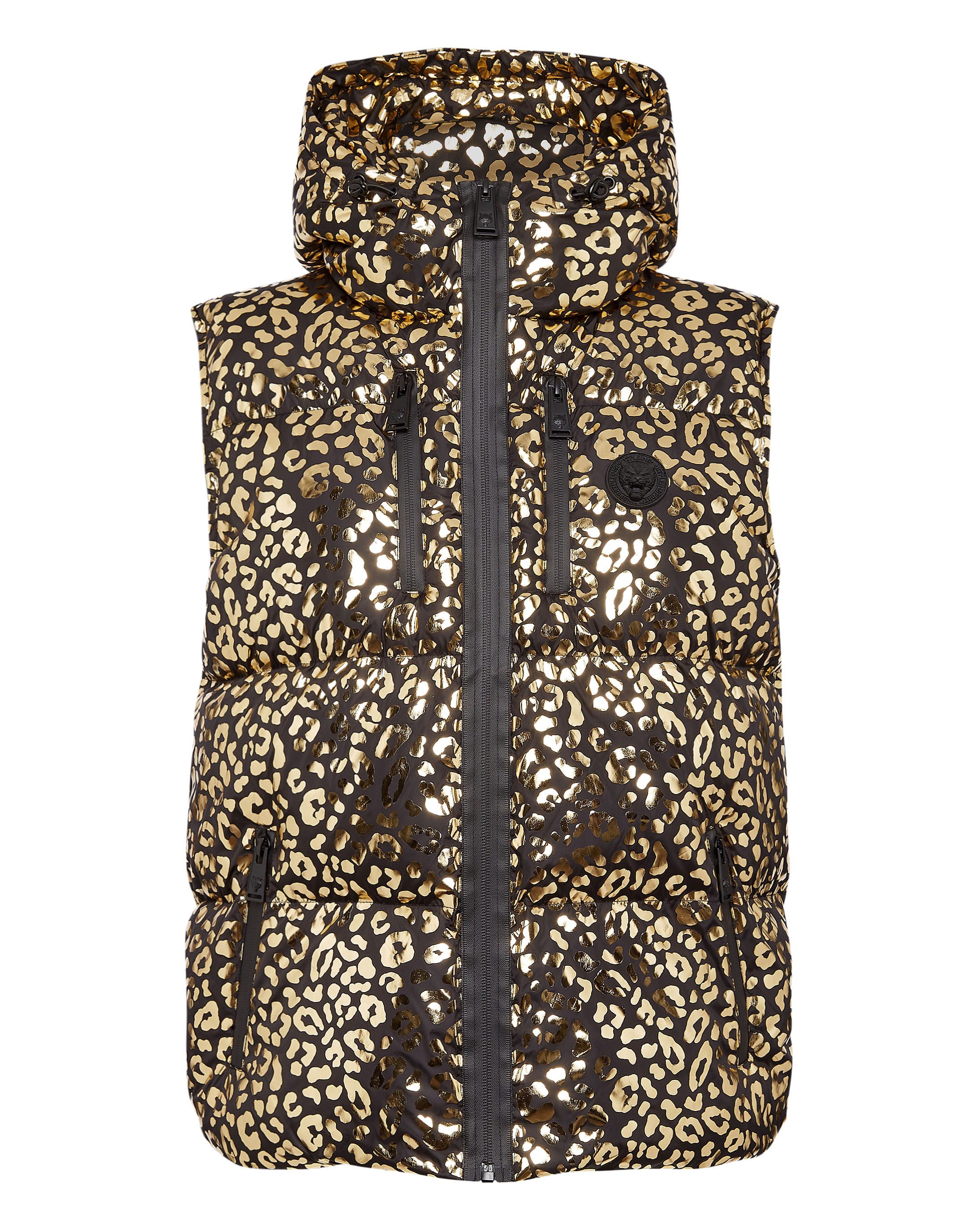 PLEIN SPORT Kurzweste Leopard