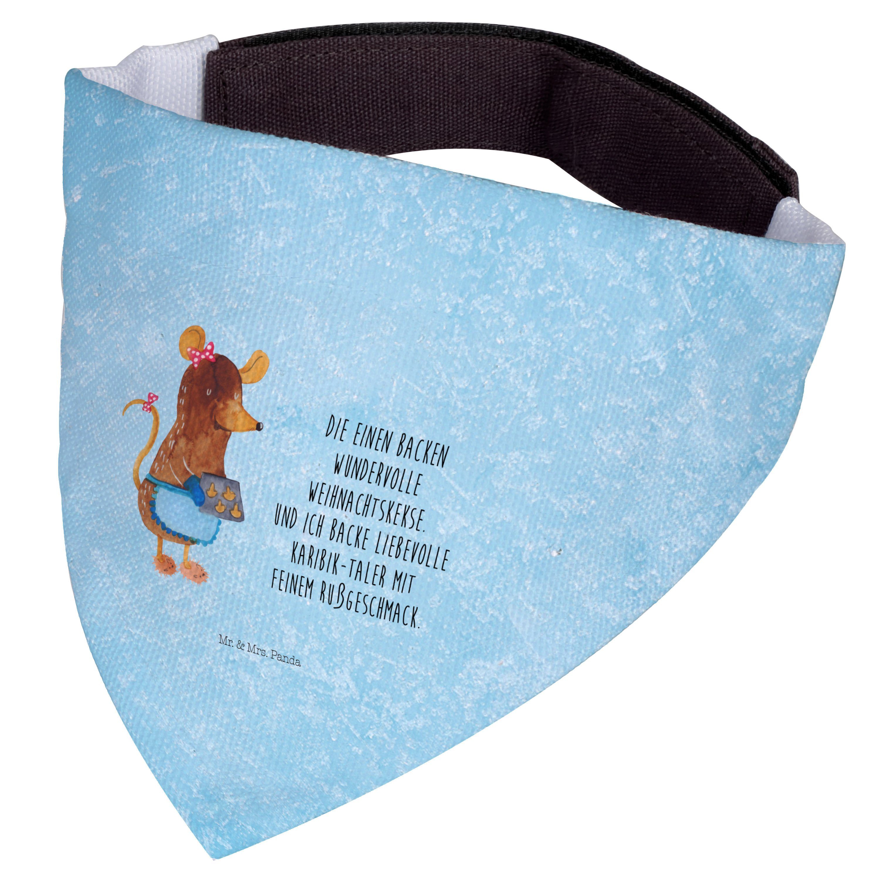 Mr. & Mrs. Panda Hundefliege Maus Kekse, Hundehalstuch S, Eisblau, Halstuch, Weihnachten, Plätzche, Polyester